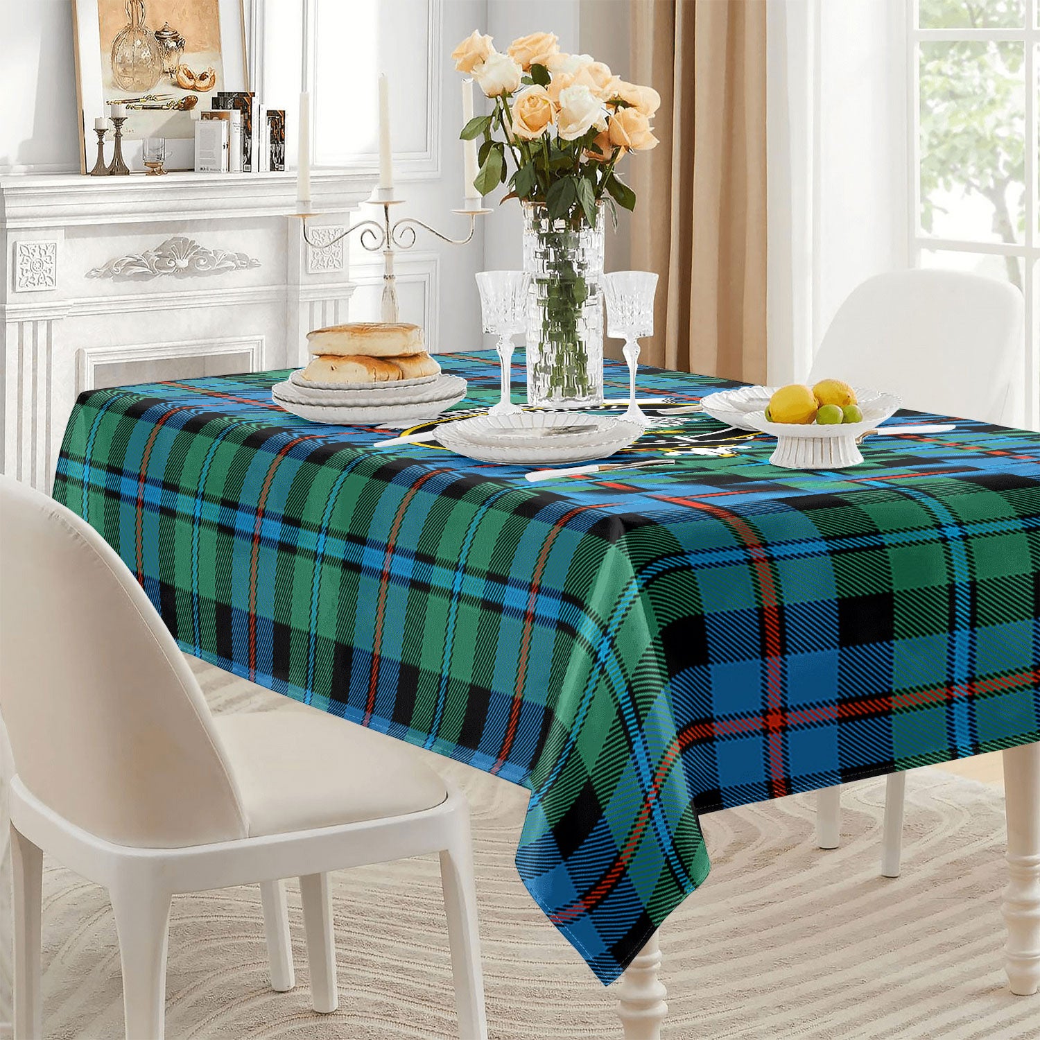 Campbell of Cawdor Ancient Tartan Crest Tablecloth