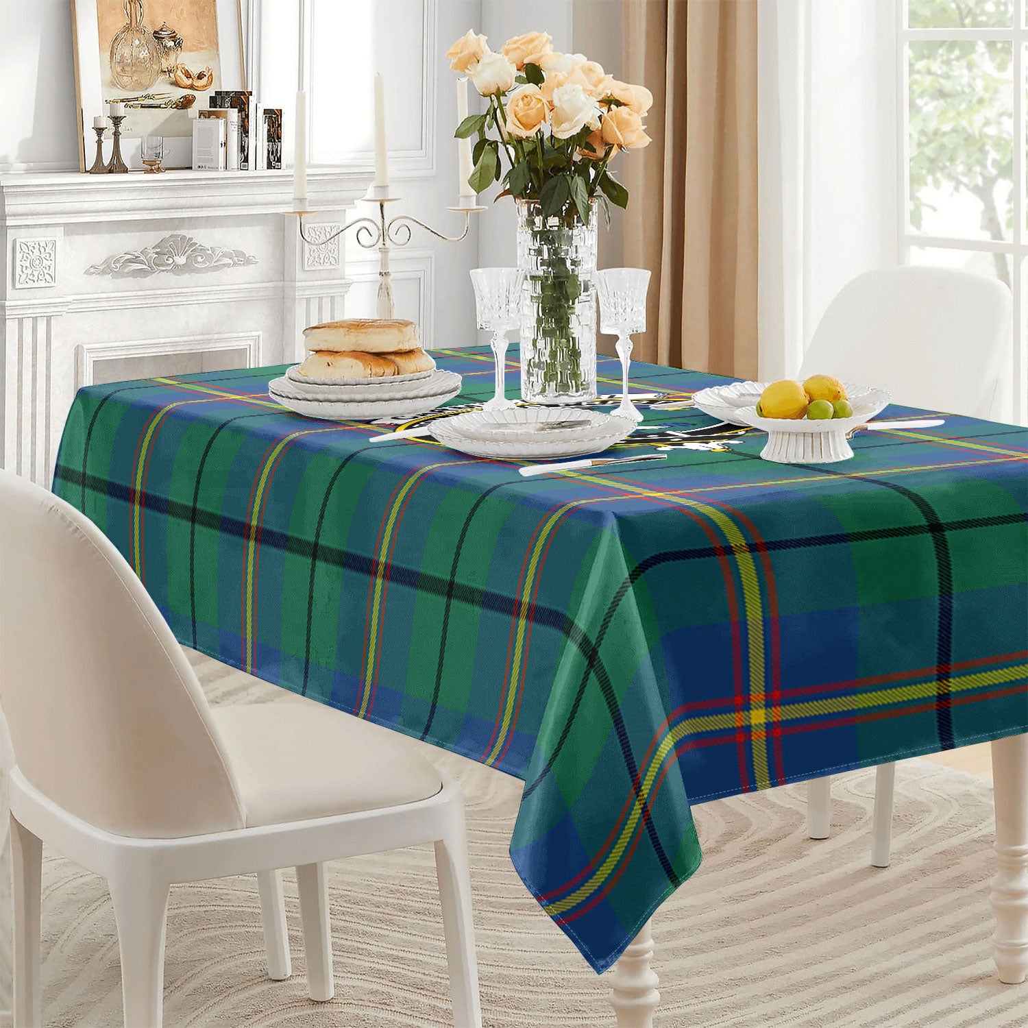 Carmichael Ancient Tartan Crest Tablecloth