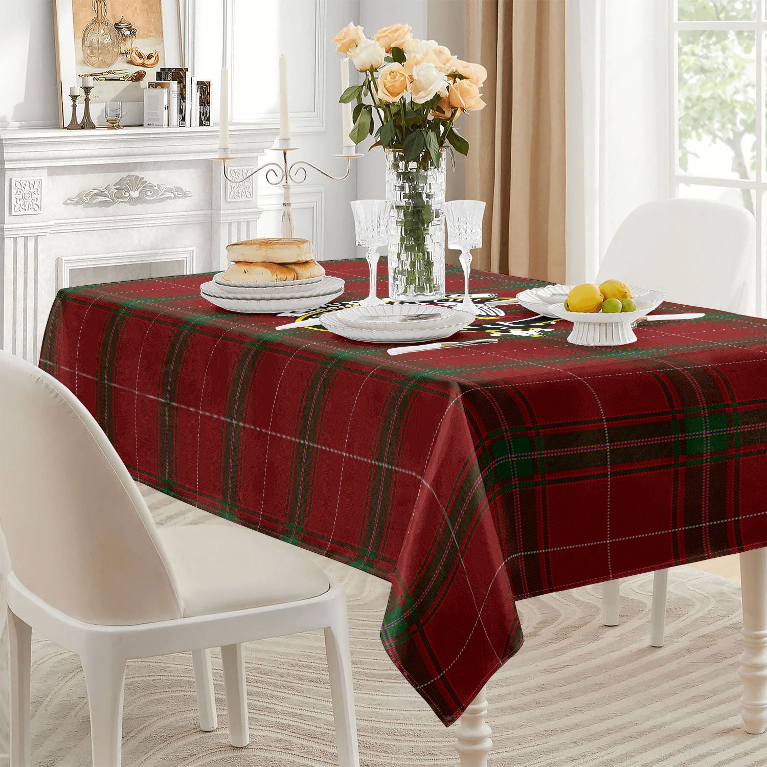 Carruthers Tartan Crest Tablecloth