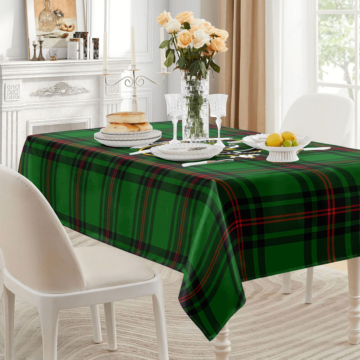 Kinnear Tartan Crest Tablecloth