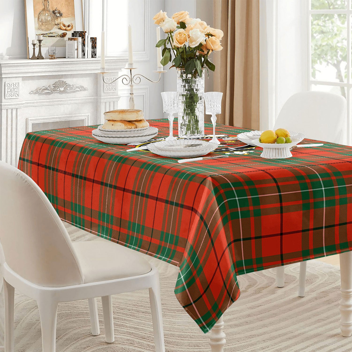 MacAuley Ancient Tartan Crest Tablecloth