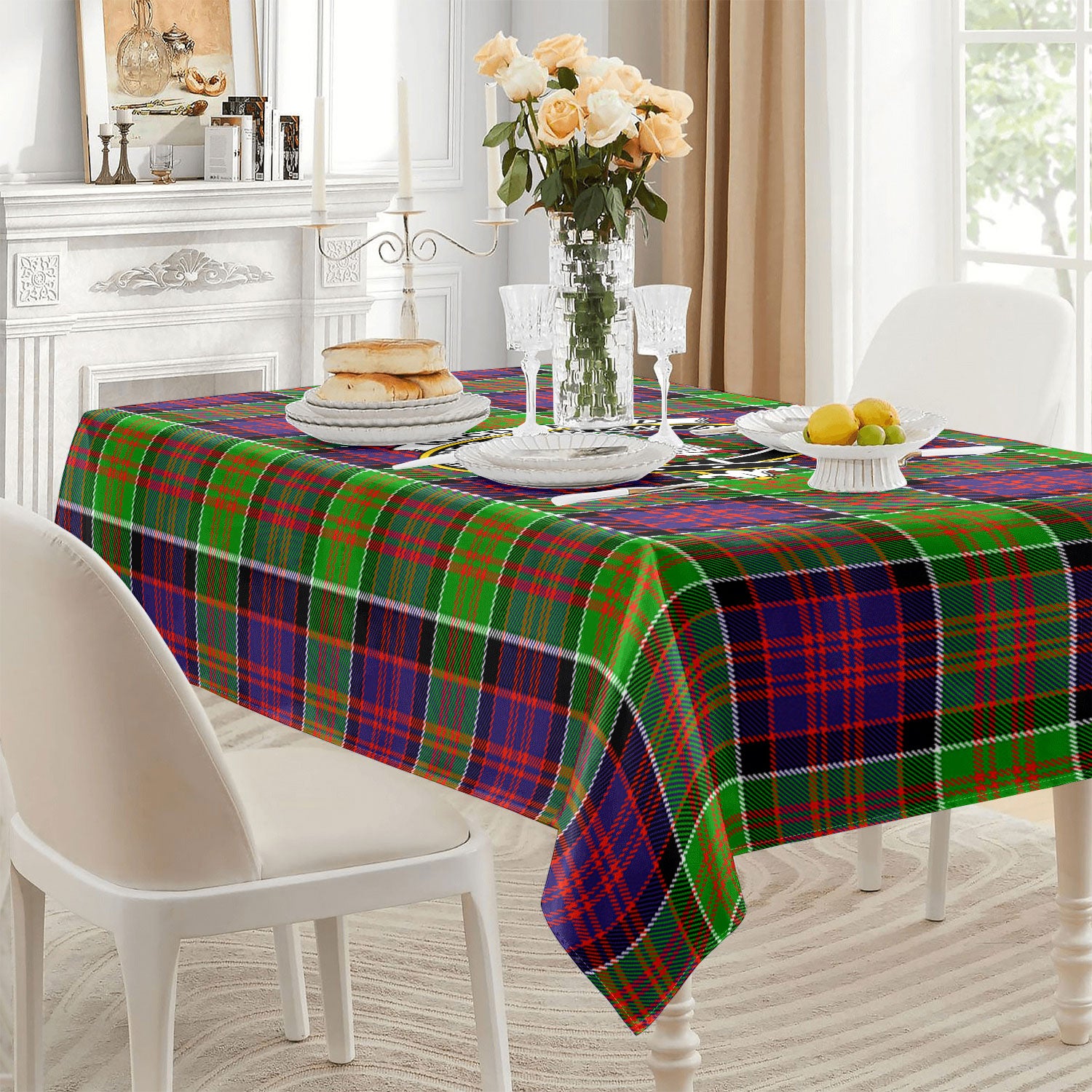 MacDonald (Clan Ranald) Tartan Crest Tablecloth