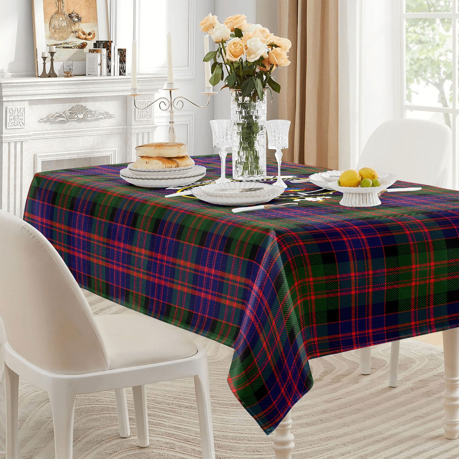 MacDonnell of Glengarry Modern Tartan Crest Tablecloth
