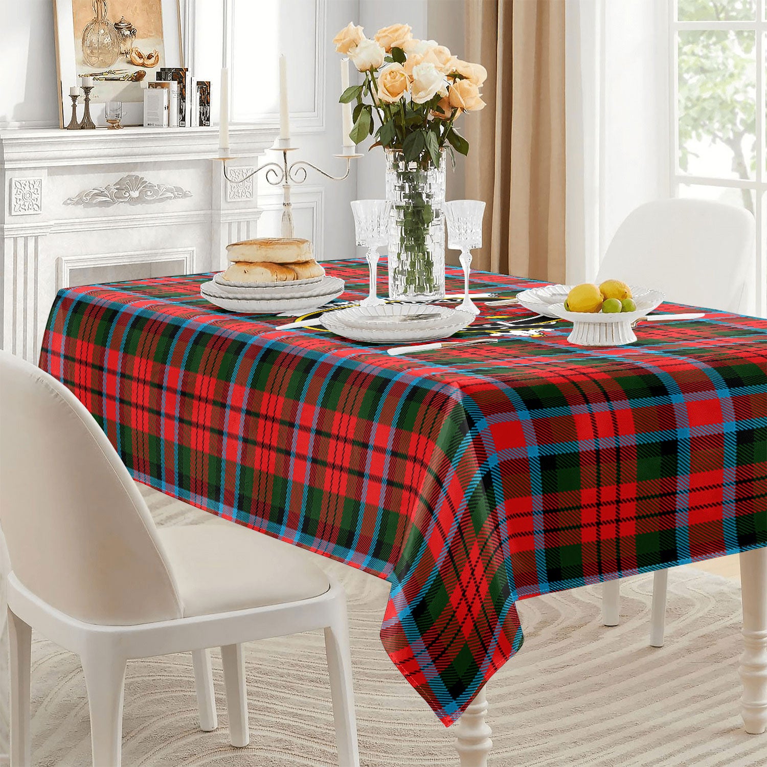 MacDuff Modern Tartan Crest Tablecloth