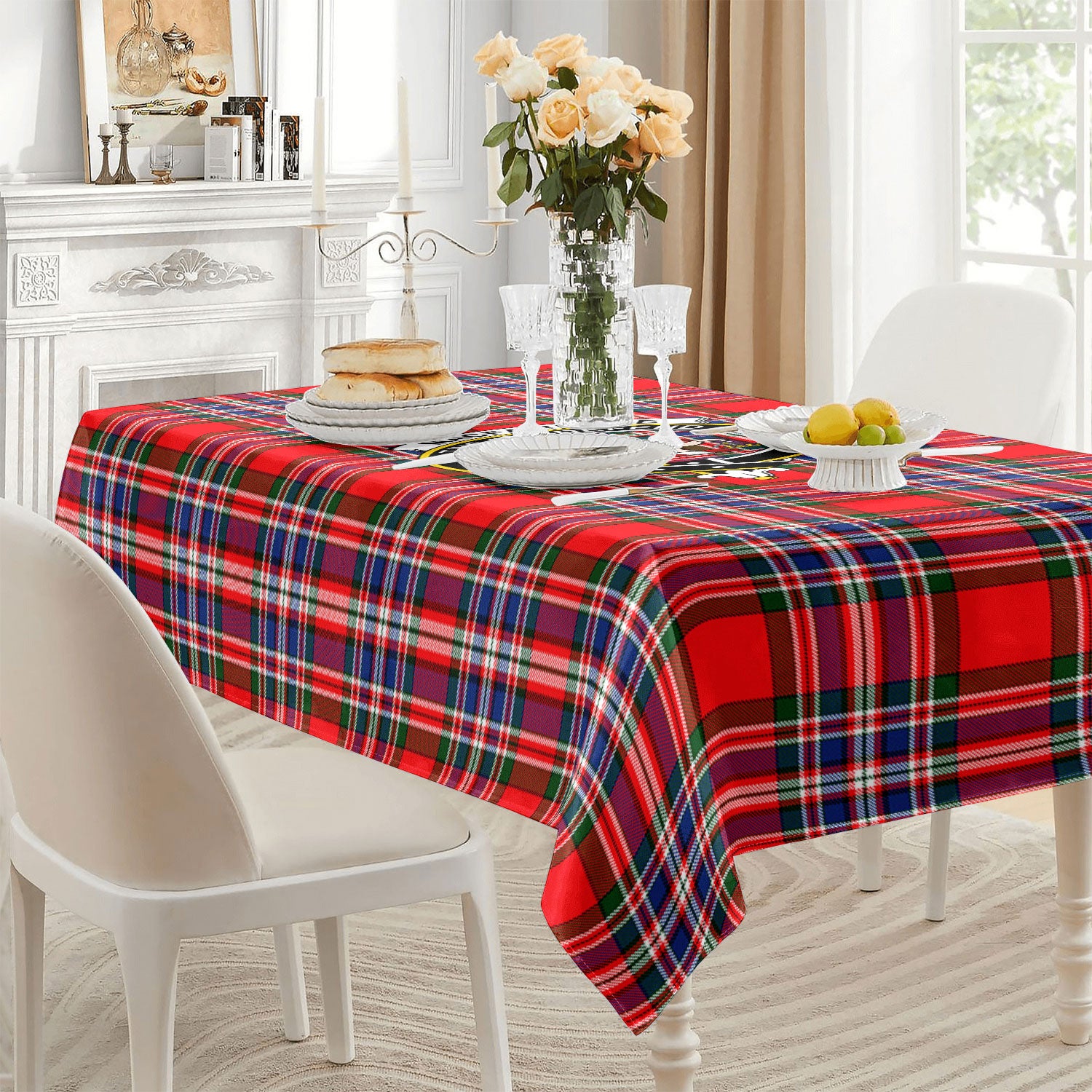 MacFarlane Modern Tartan Crest Tablecloth