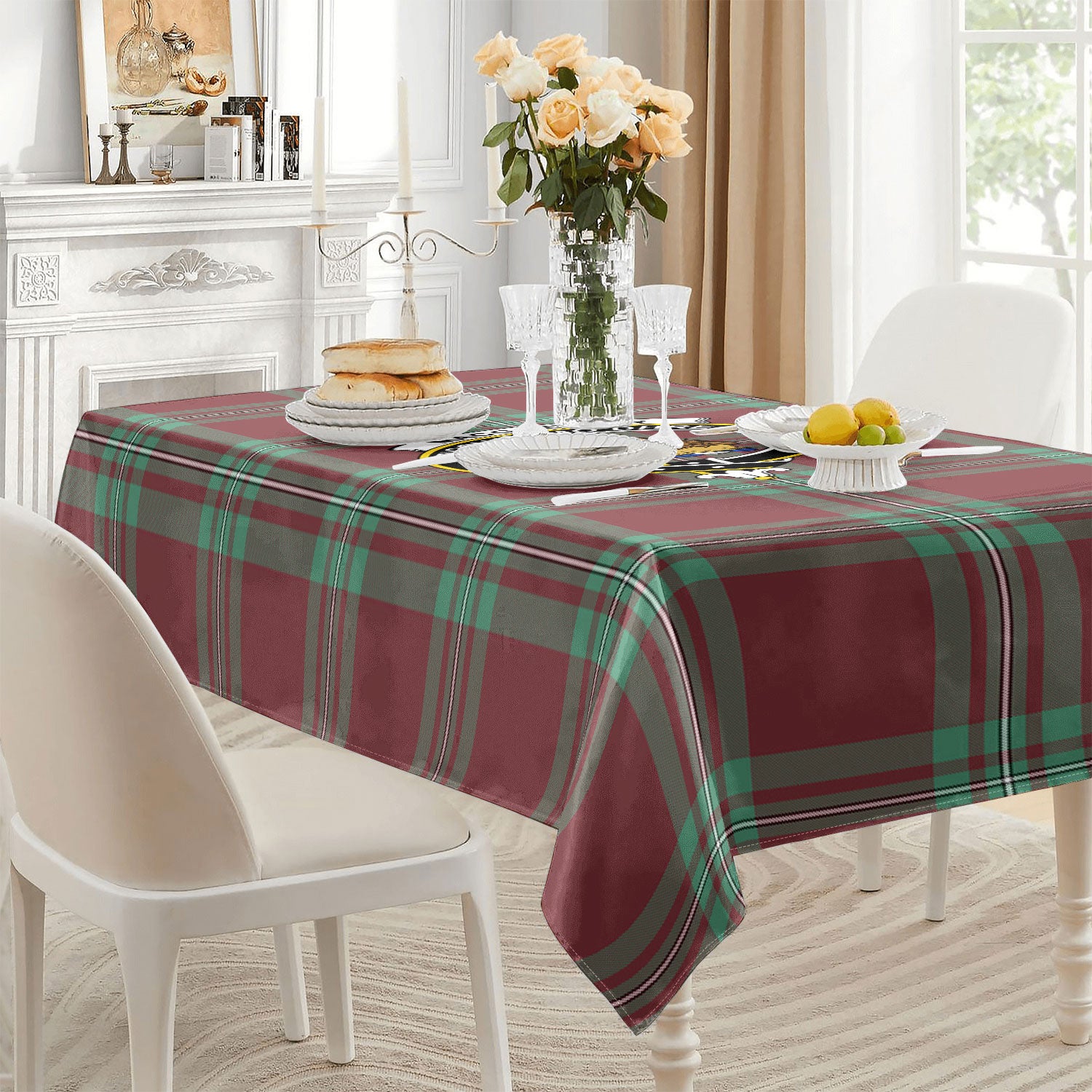 MacGregor Hunting Ancient Tartan Crest Tablecloth