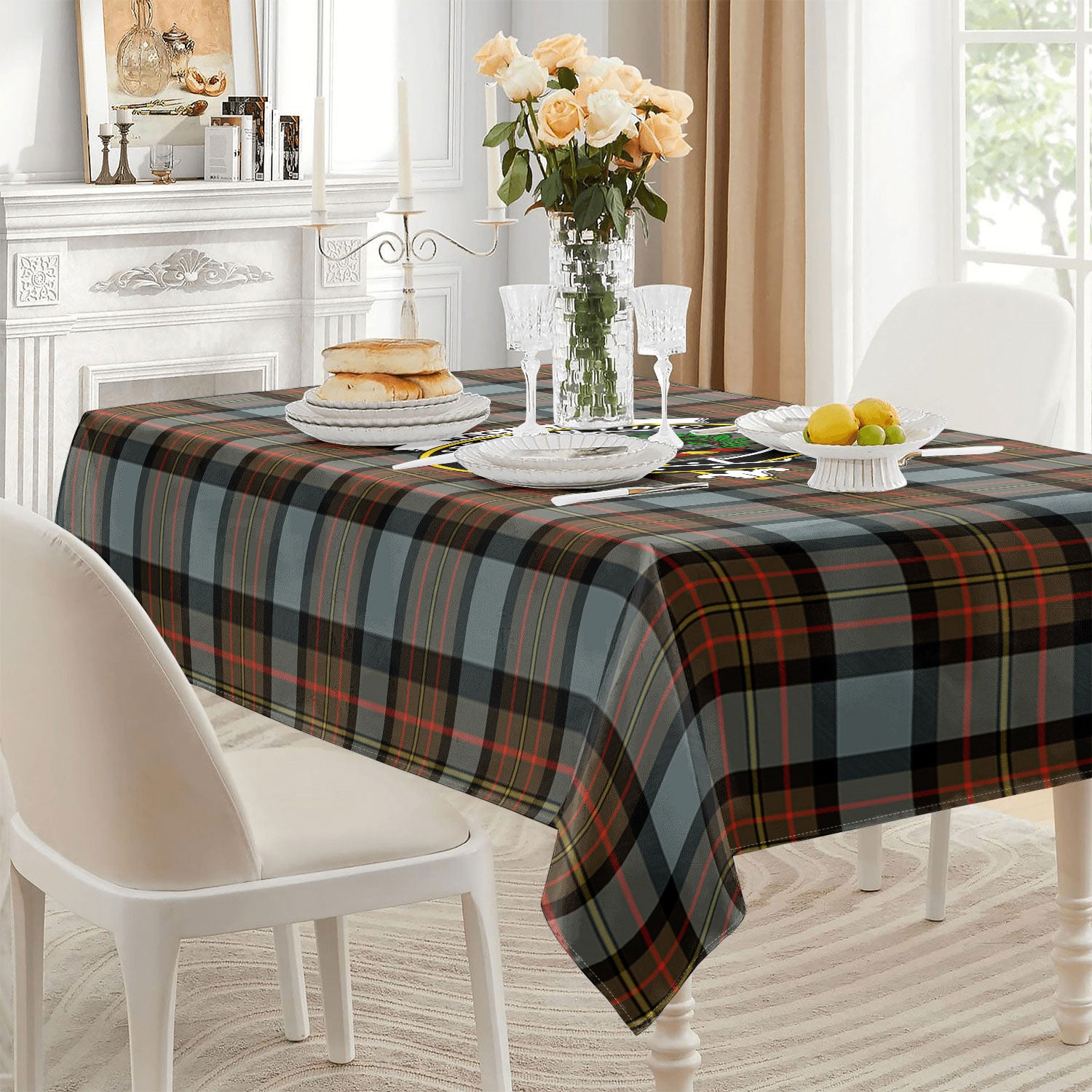 MacLaren Weathered Tartan Crest Tablecloth
