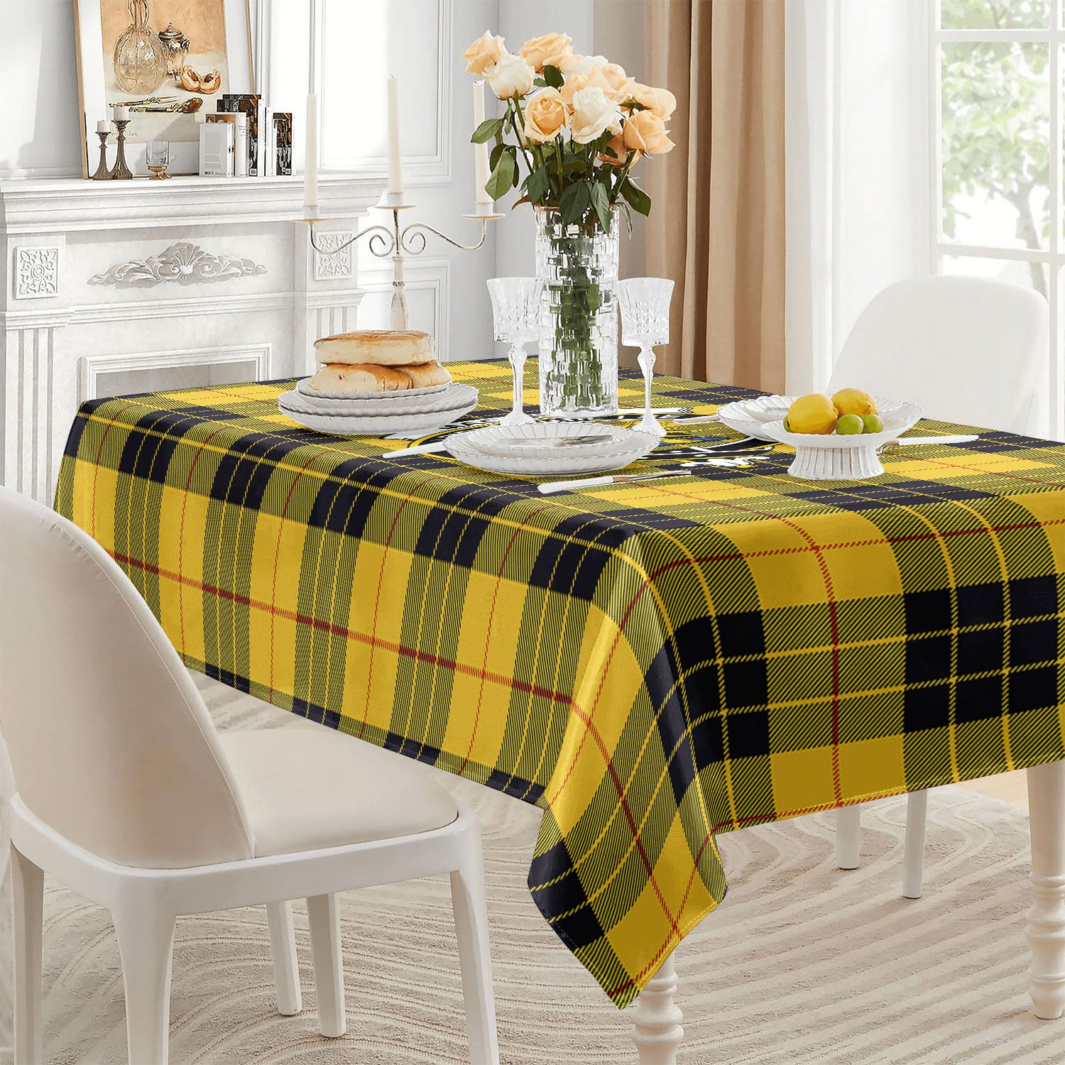 MacLeod of Lewis Ancient Tartan Crest Tablecloth