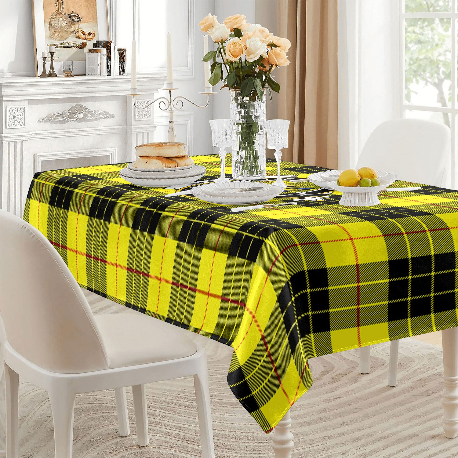 MacLeod of Lewis Modern Tartan Crest Tablecloth