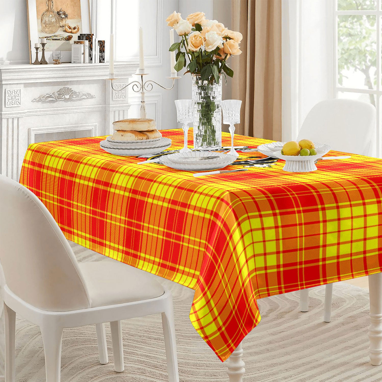 MacMillan Clan Tartan Crest Tablecloth