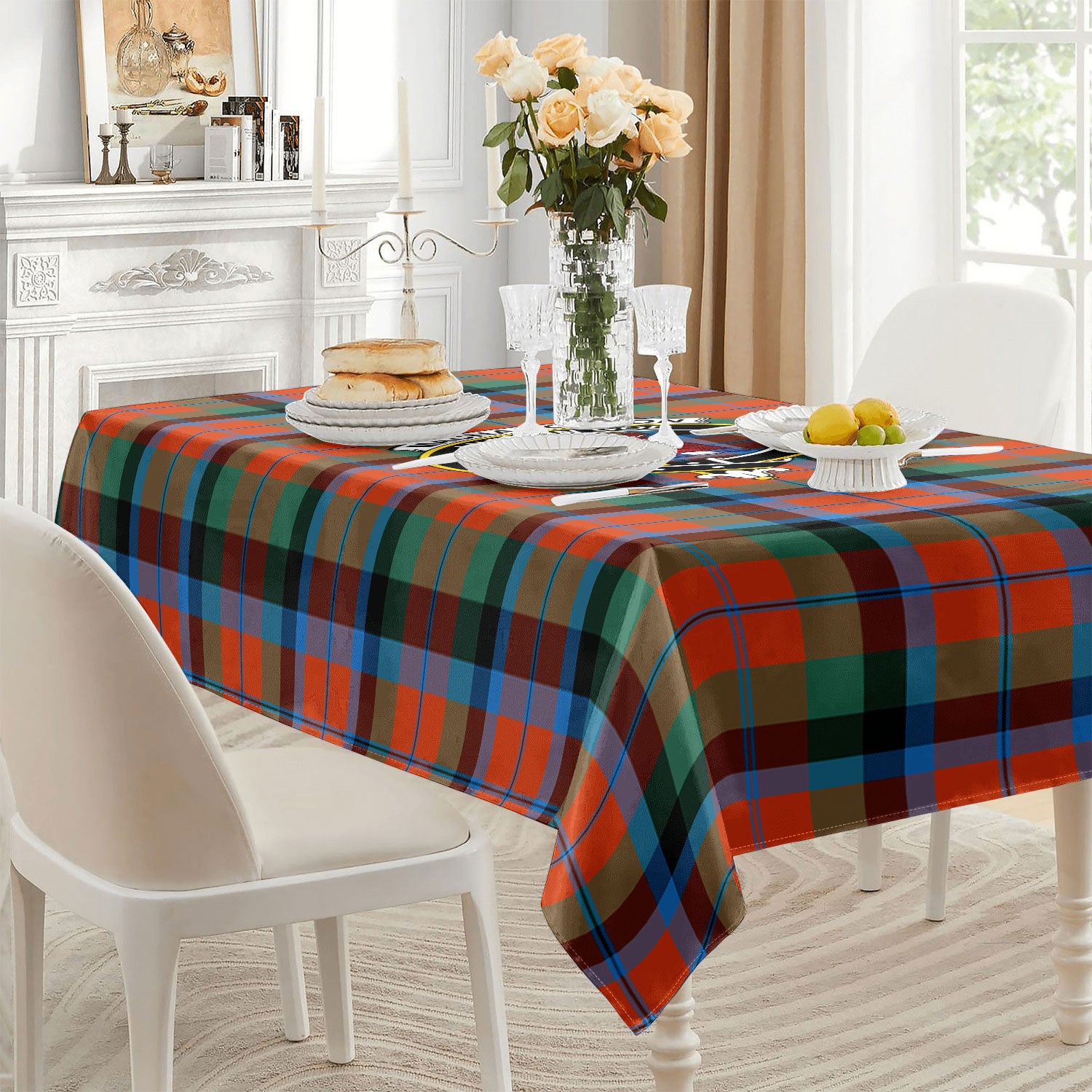 MacNaughton Ancient Tartan Crest Tablecloth