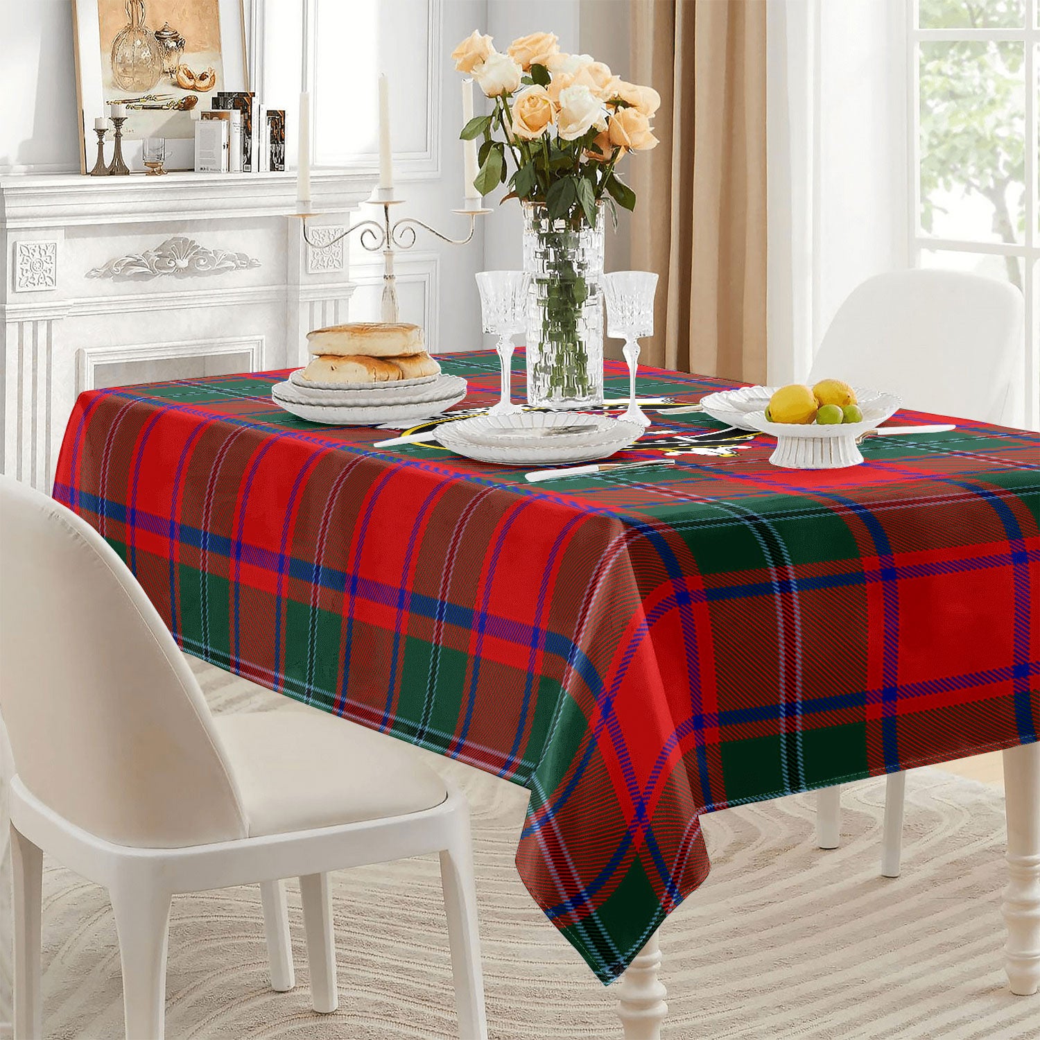 MacPhail Clan Tartan Crest Tablecloth