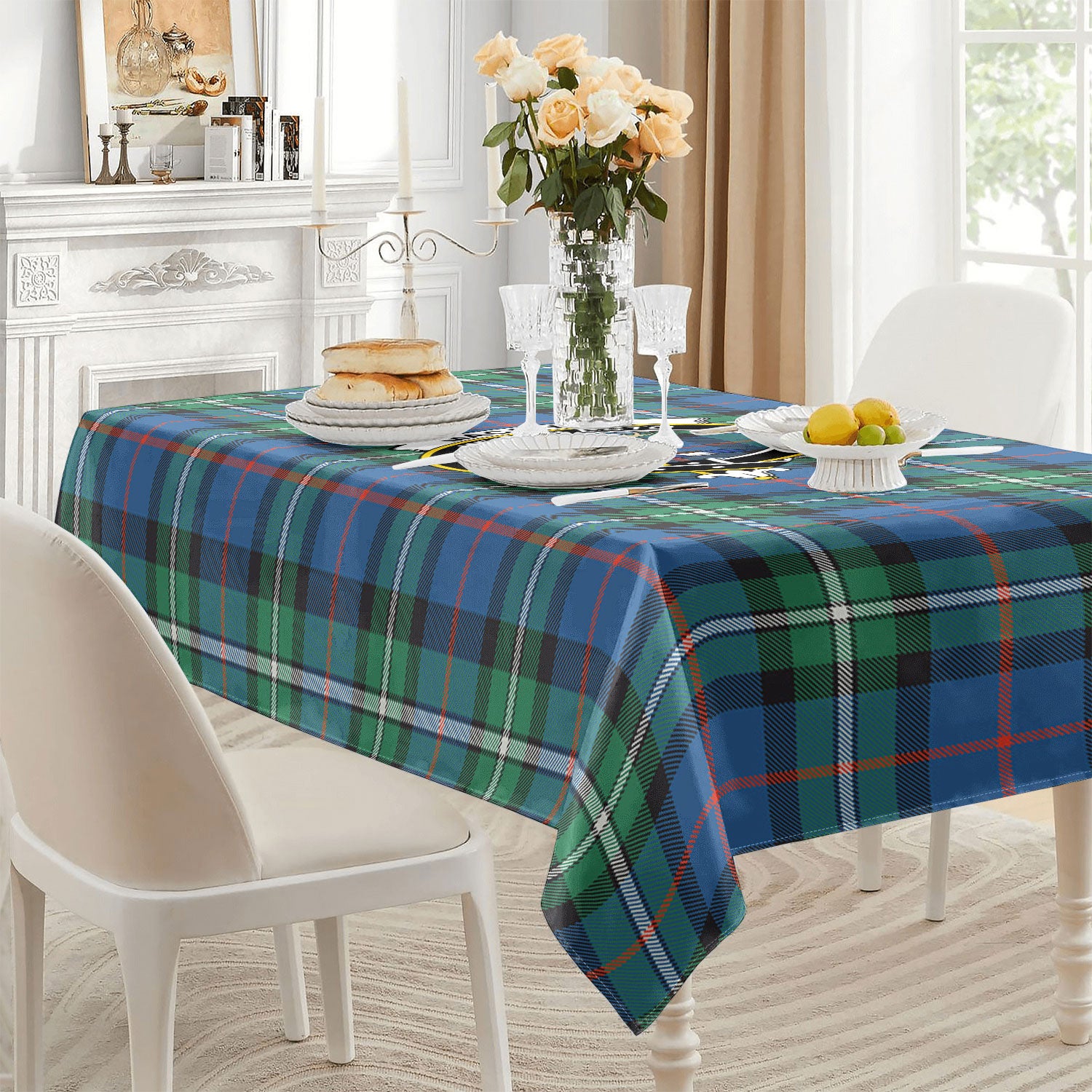 MacPhail Hunting Ancient Tartan Crest Tablecloth