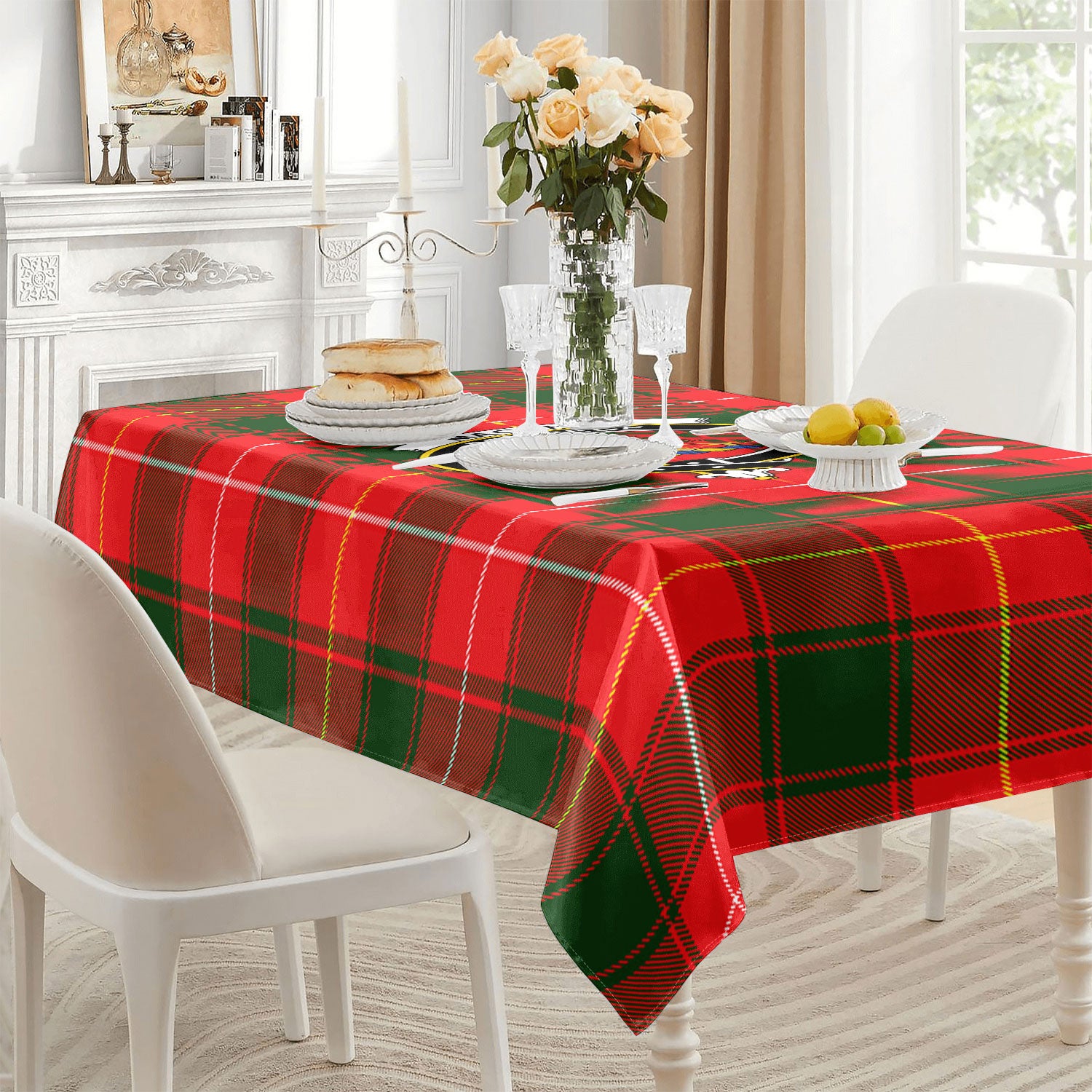 MacPhee Modern Tartan Crest Tablecloth