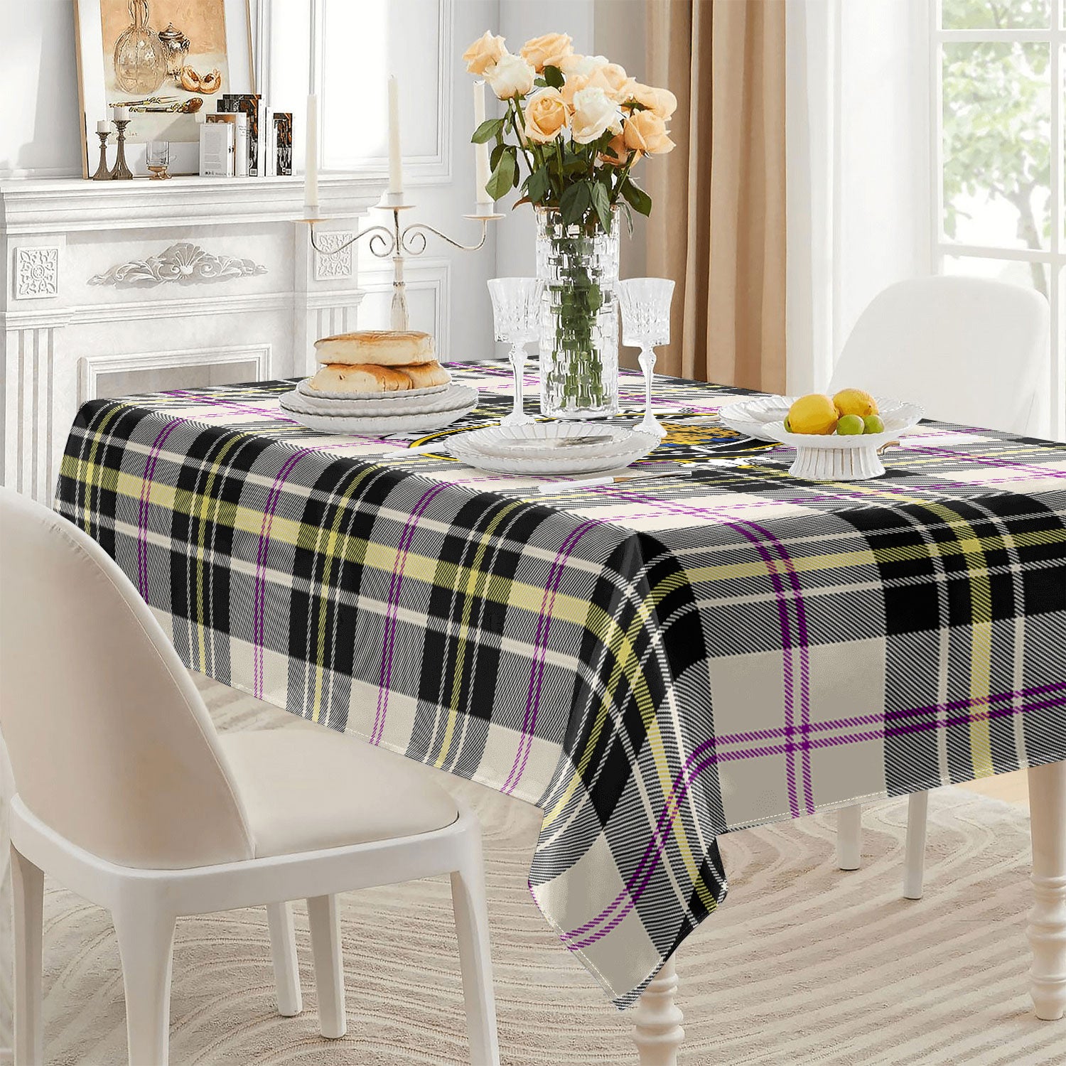 MacPherson Dress Ancient Tartan Crest Tablecloth