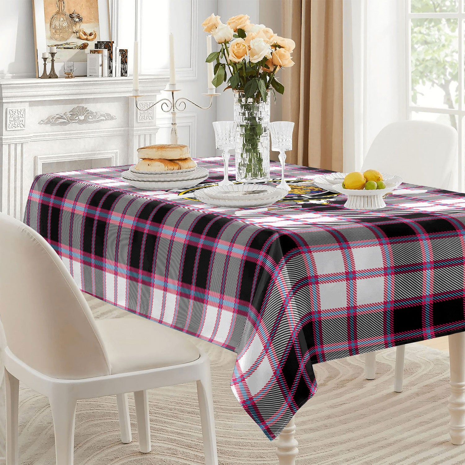 MacPherson Hunting Modern Tartan Crest Tablecloth