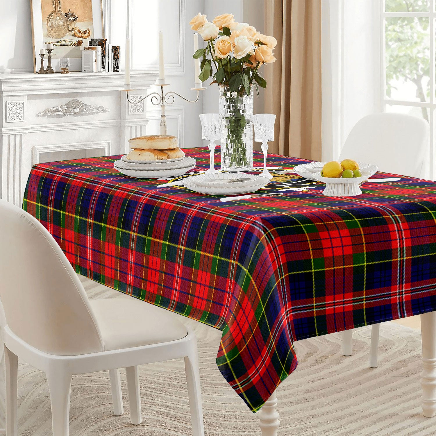 MacPherson Modern Tartan Crest Tablecloth