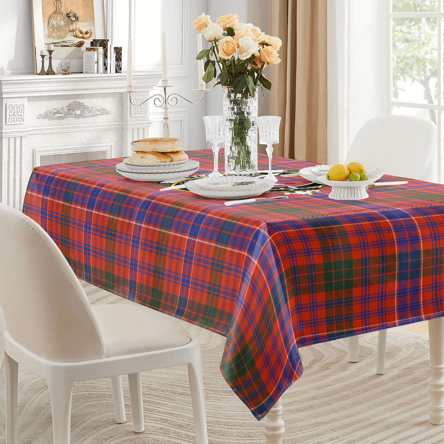 MacRae Ancient Tartan Crest Tablecloth