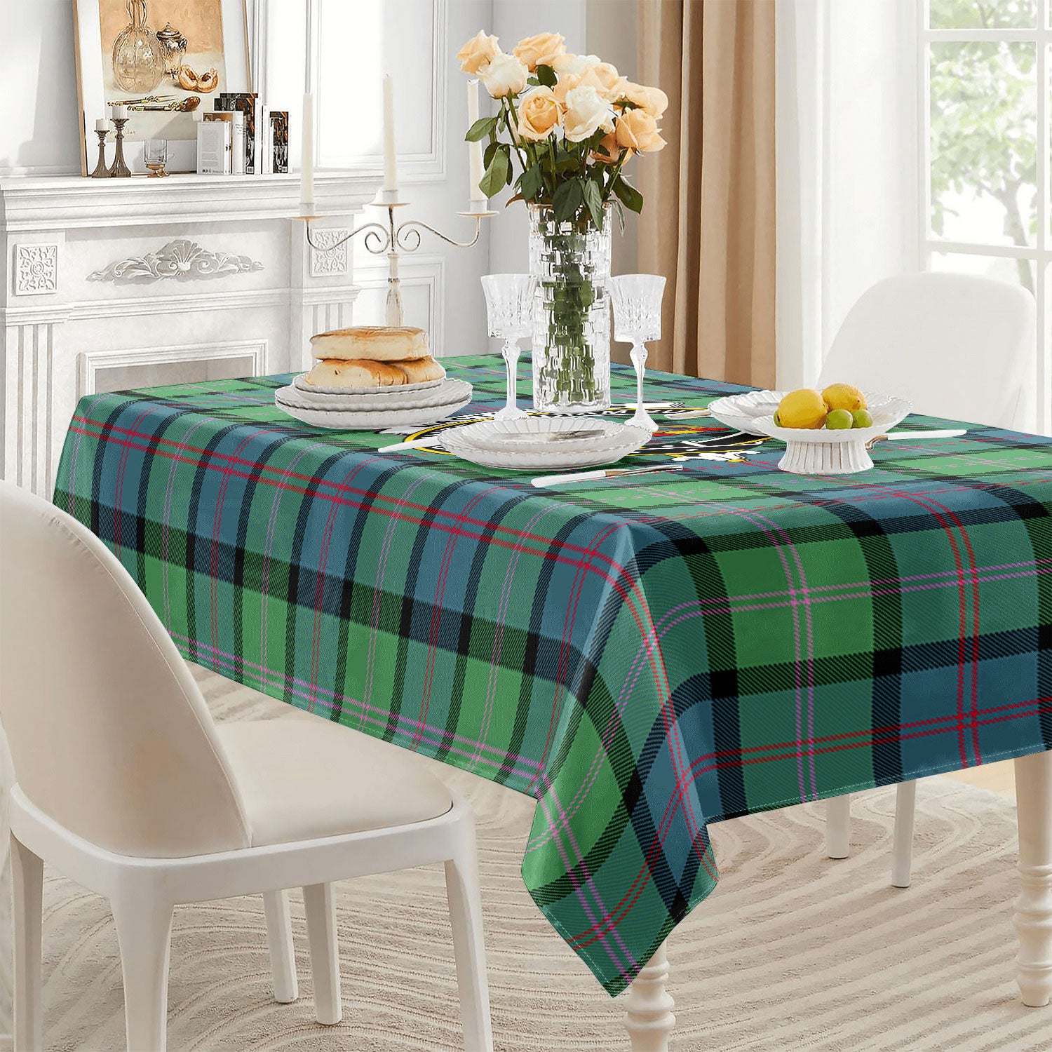 MacThomas Ancient Tartan Crest Tablecloth