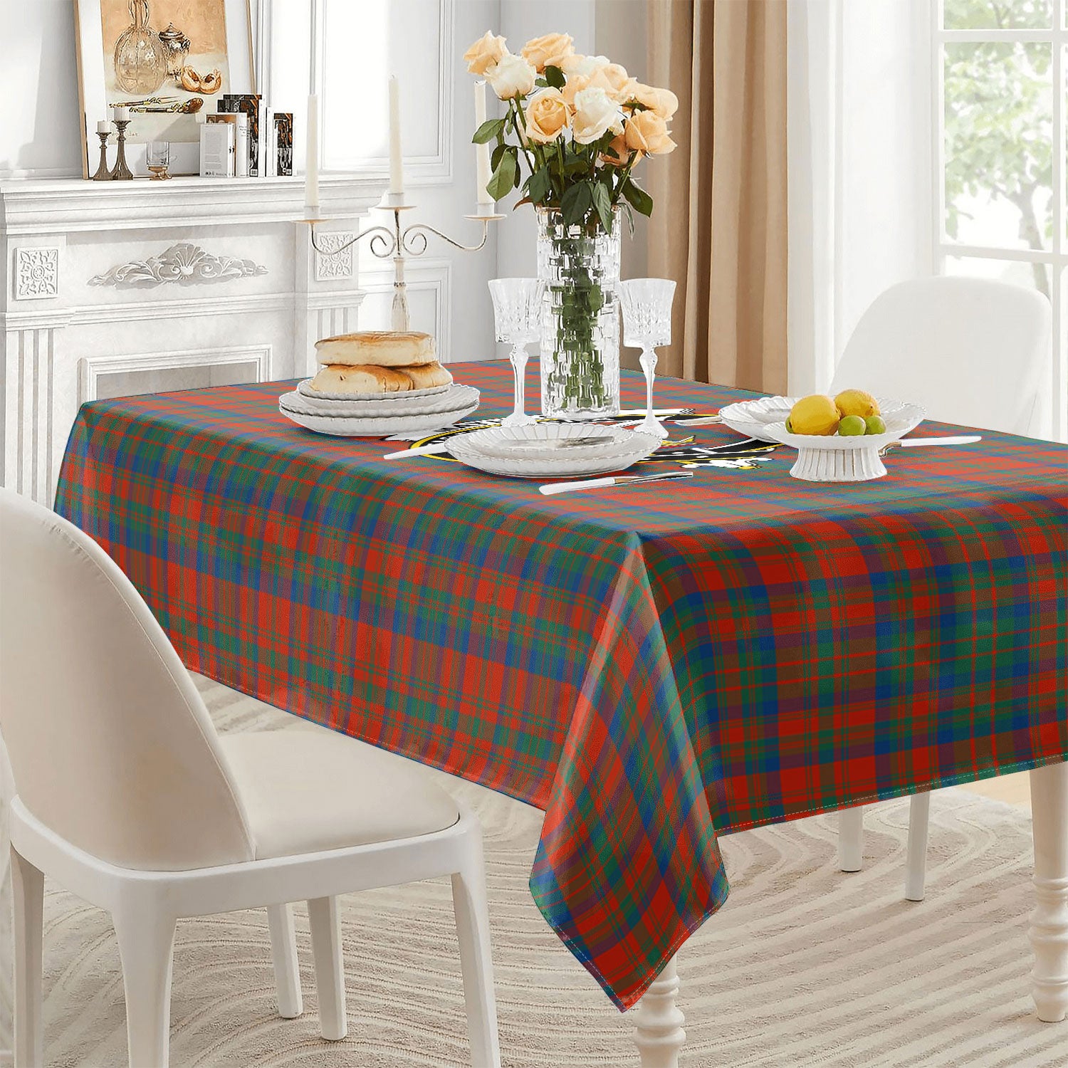 Matheson Ancient Tartan Crest Tablecloth