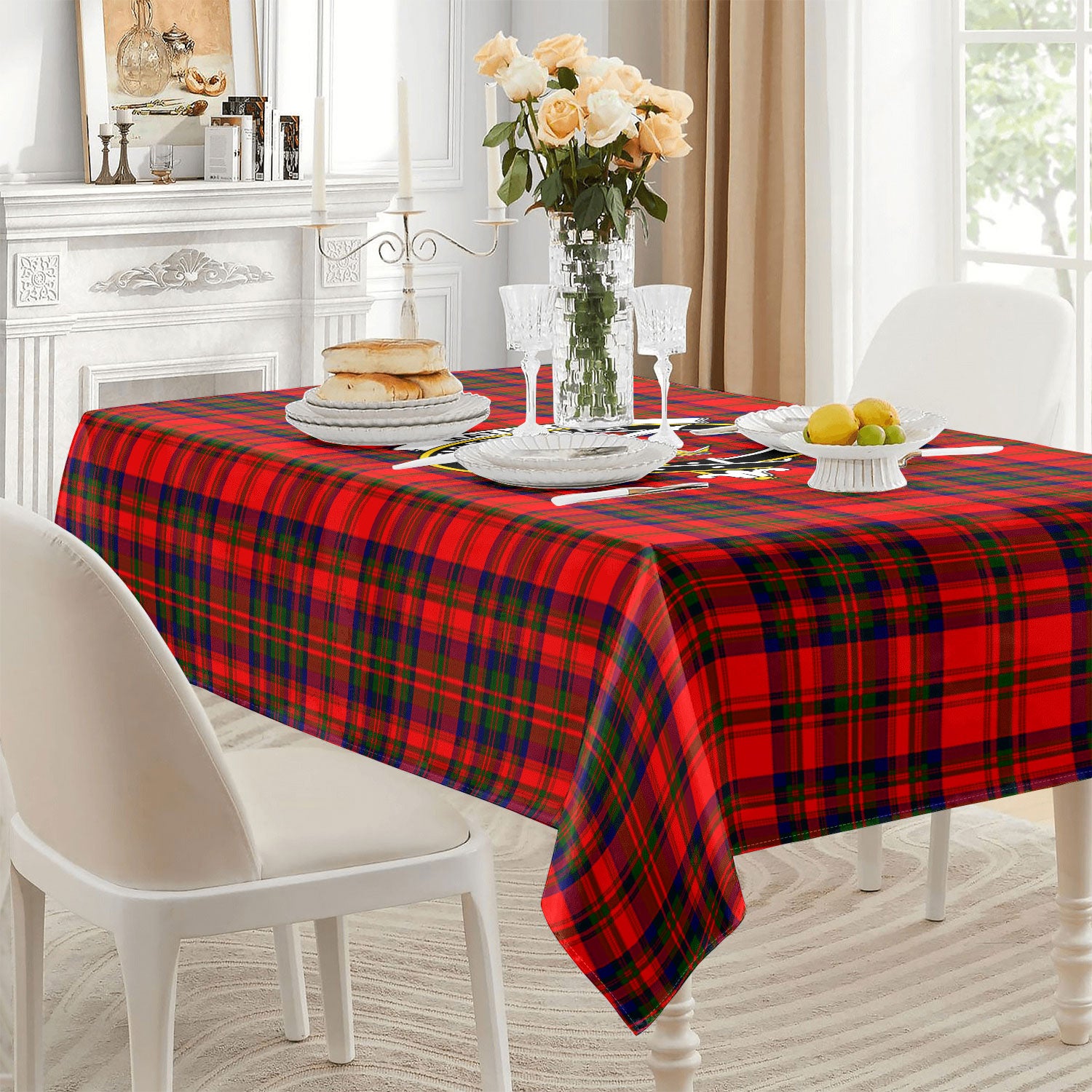 Matheson Modern Tartan Crest Tablecloth