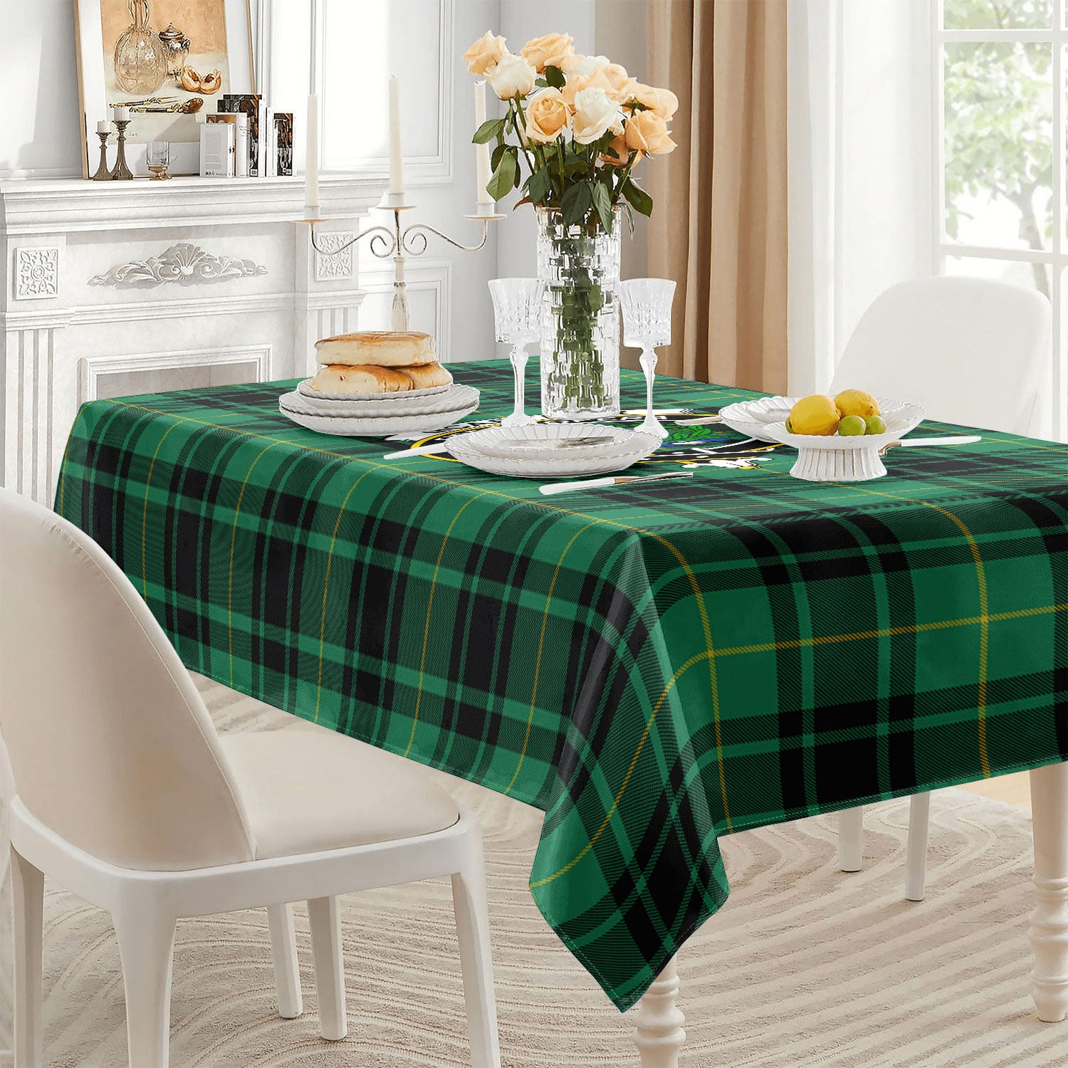 McArthur Ancient Tartan Crest Tablecloth