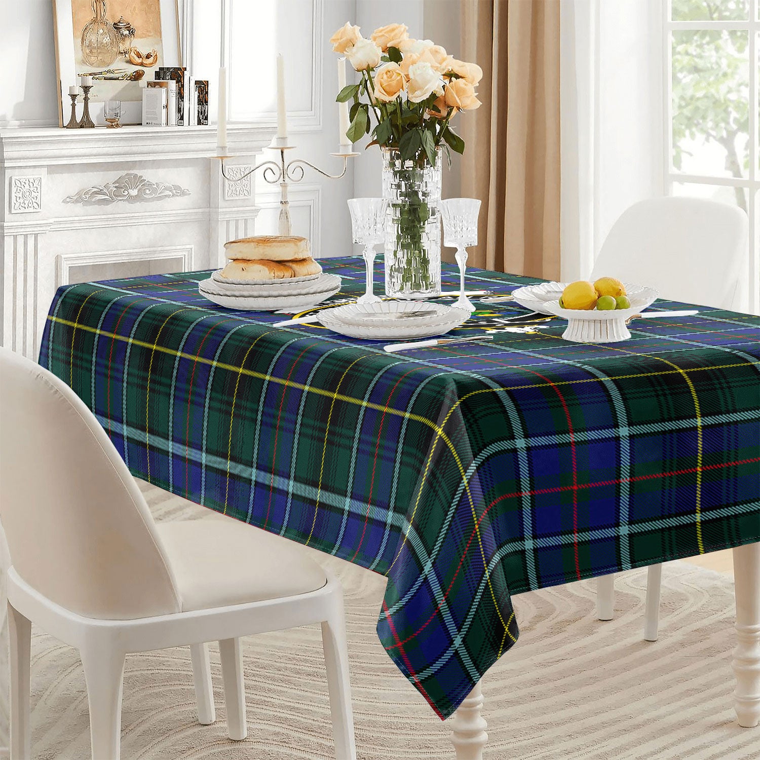 McInnes Modern Tartan Crest Tablecloth