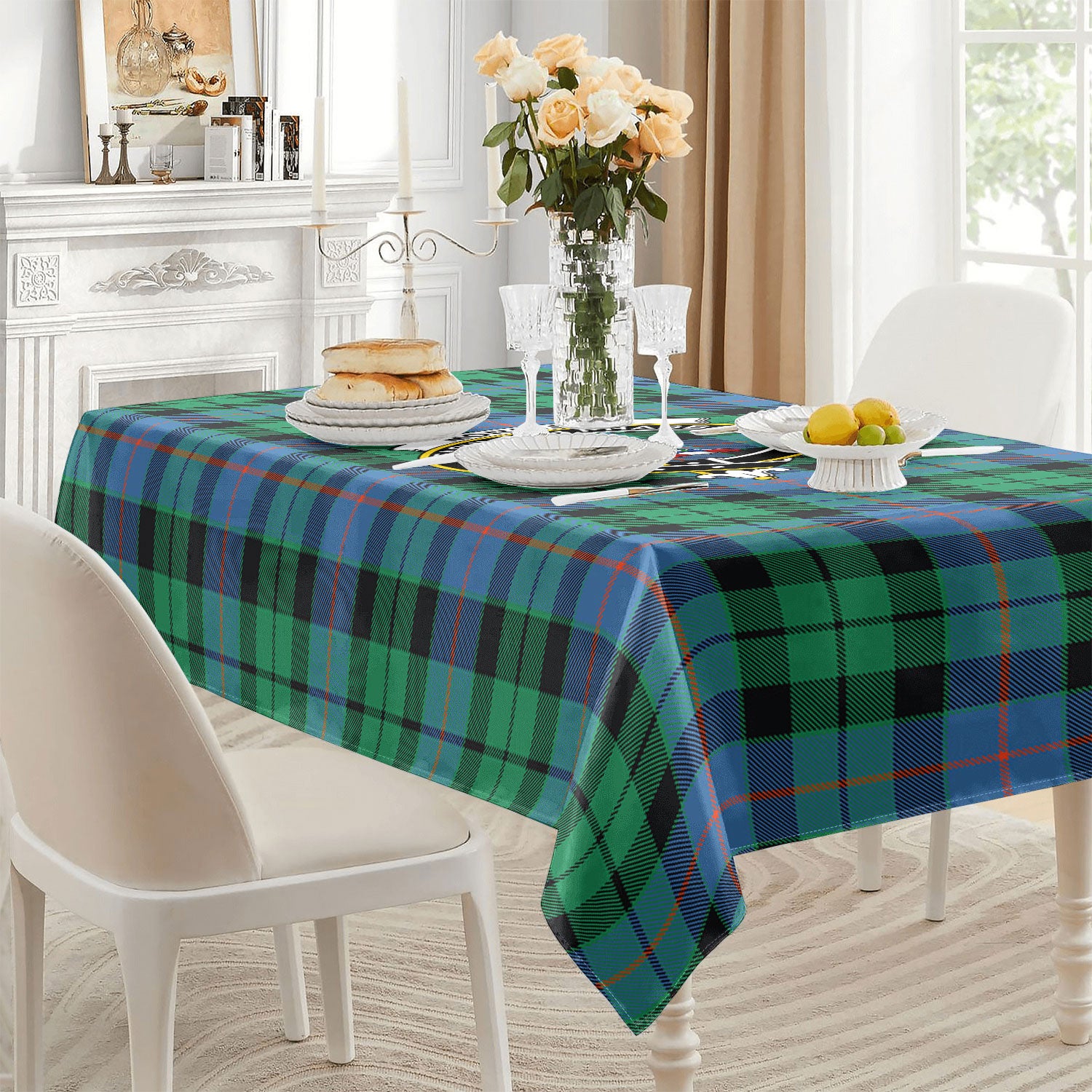 Morrison Ancient Tartan Crest Tablecloth