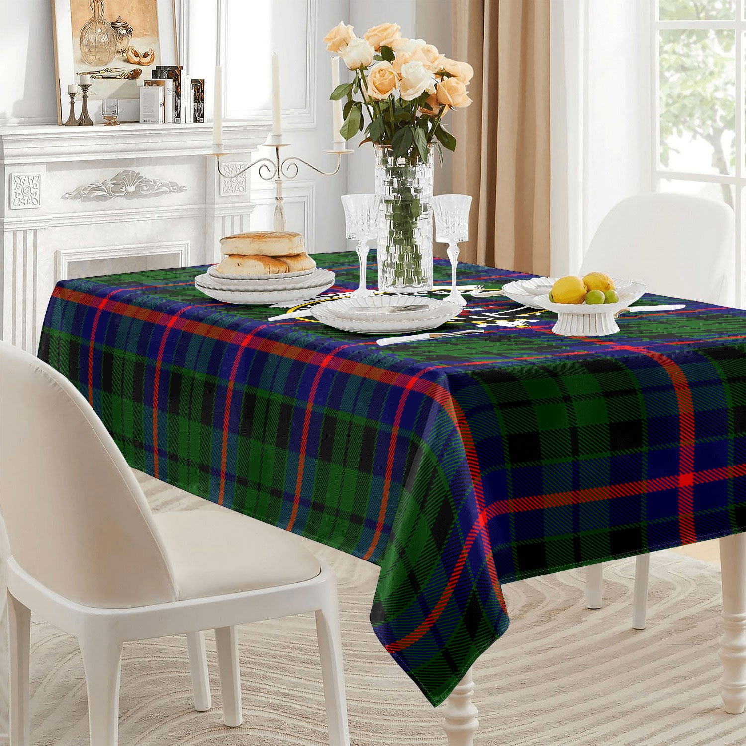 Morrison Modern Tartan Crest Tablecloth