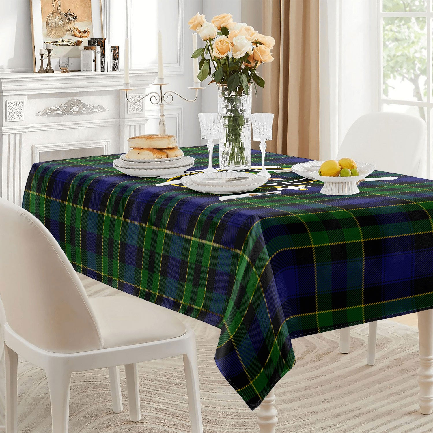 Mowat Modern Tartan Crest Tablecloth