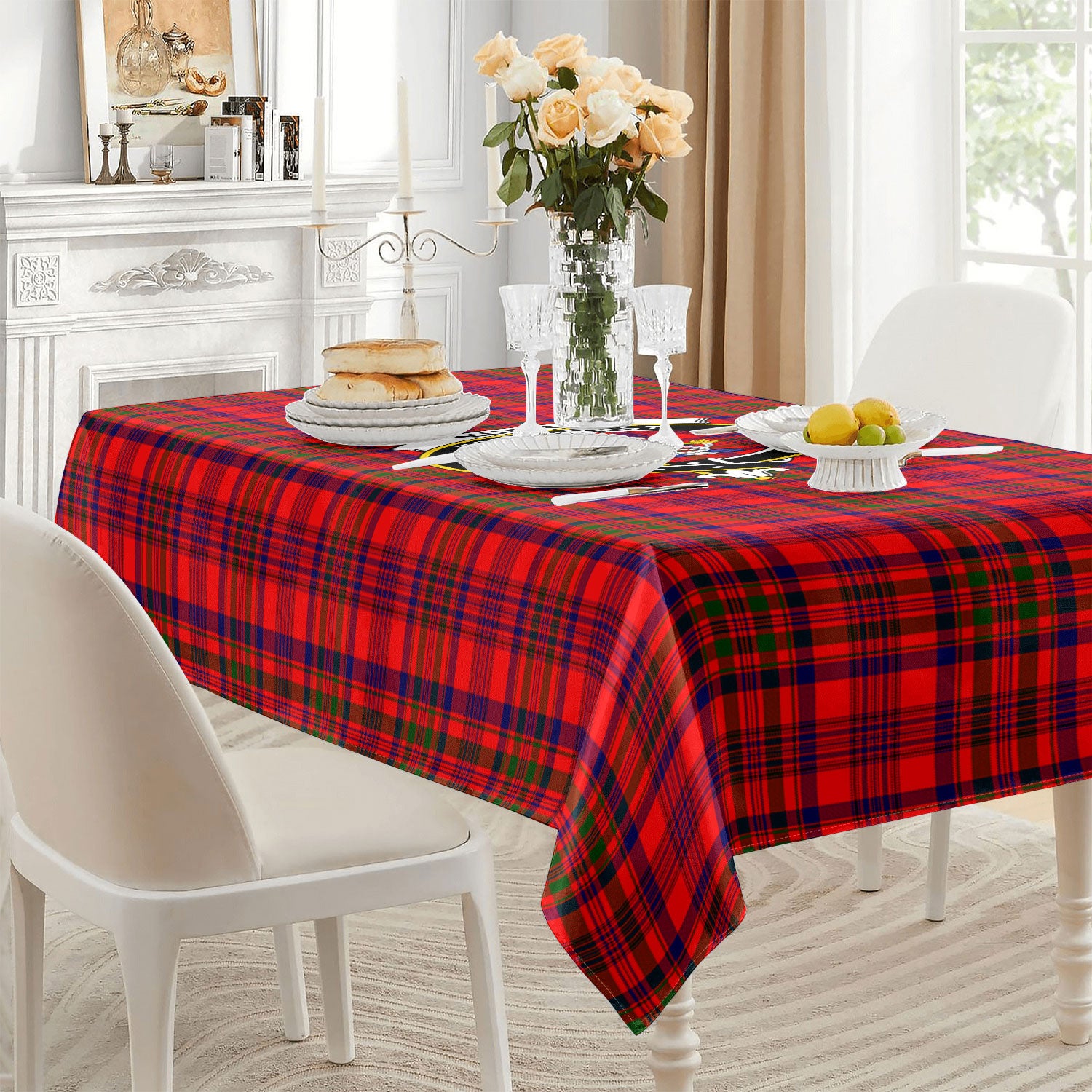 Murray of Tulloch Modern Tartan Crest Tablecloth