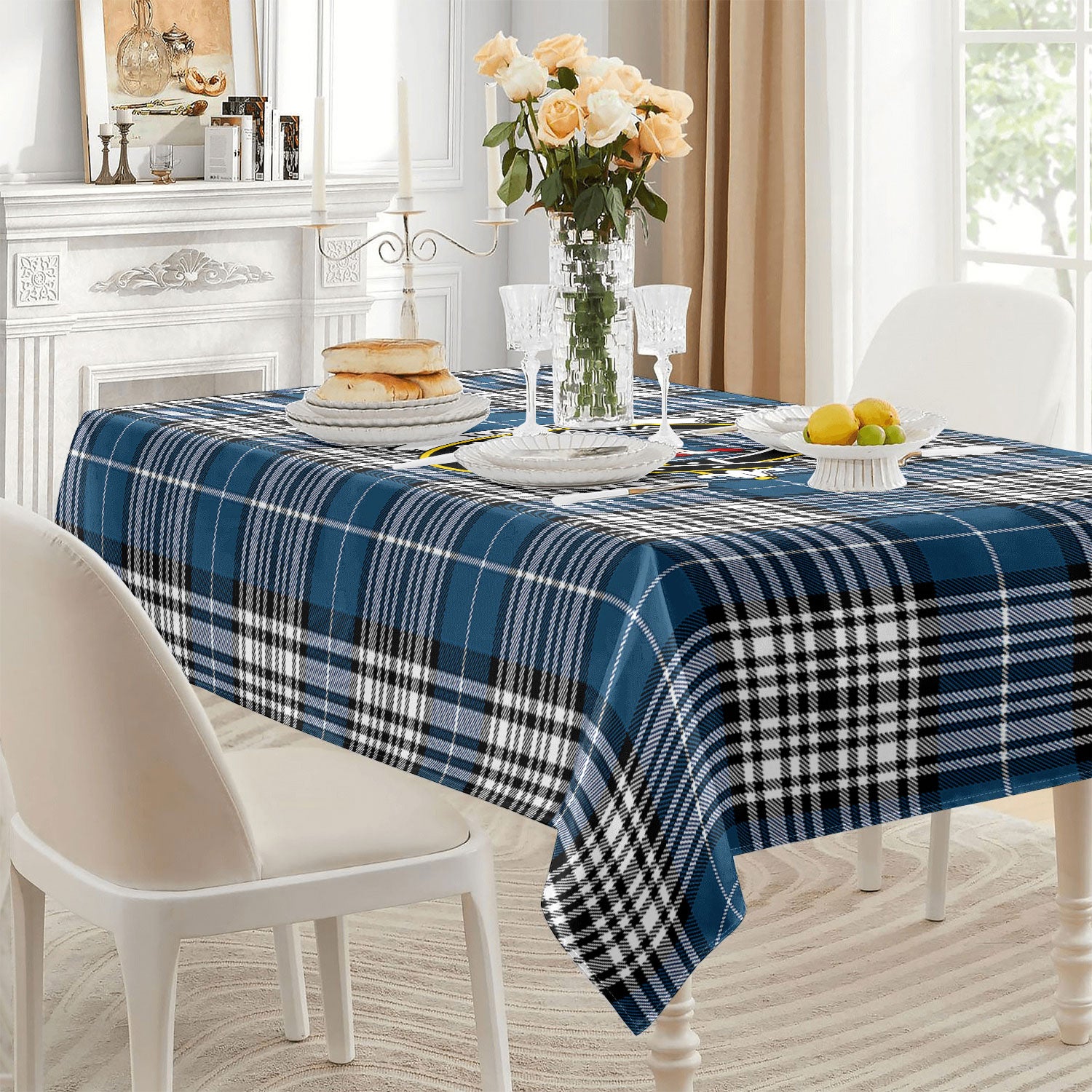 Napier Modern Tartan Crest Tablecloth