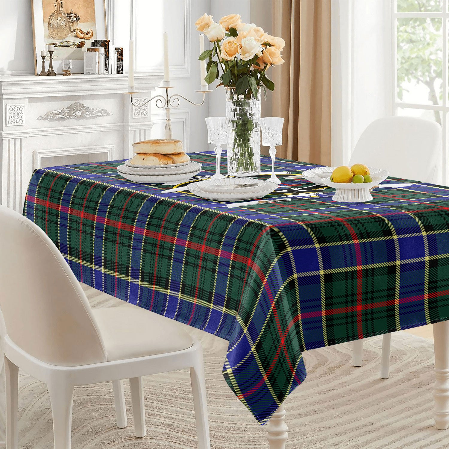 Ogilvie Hunting Modern Tartan Crest Tablecloth