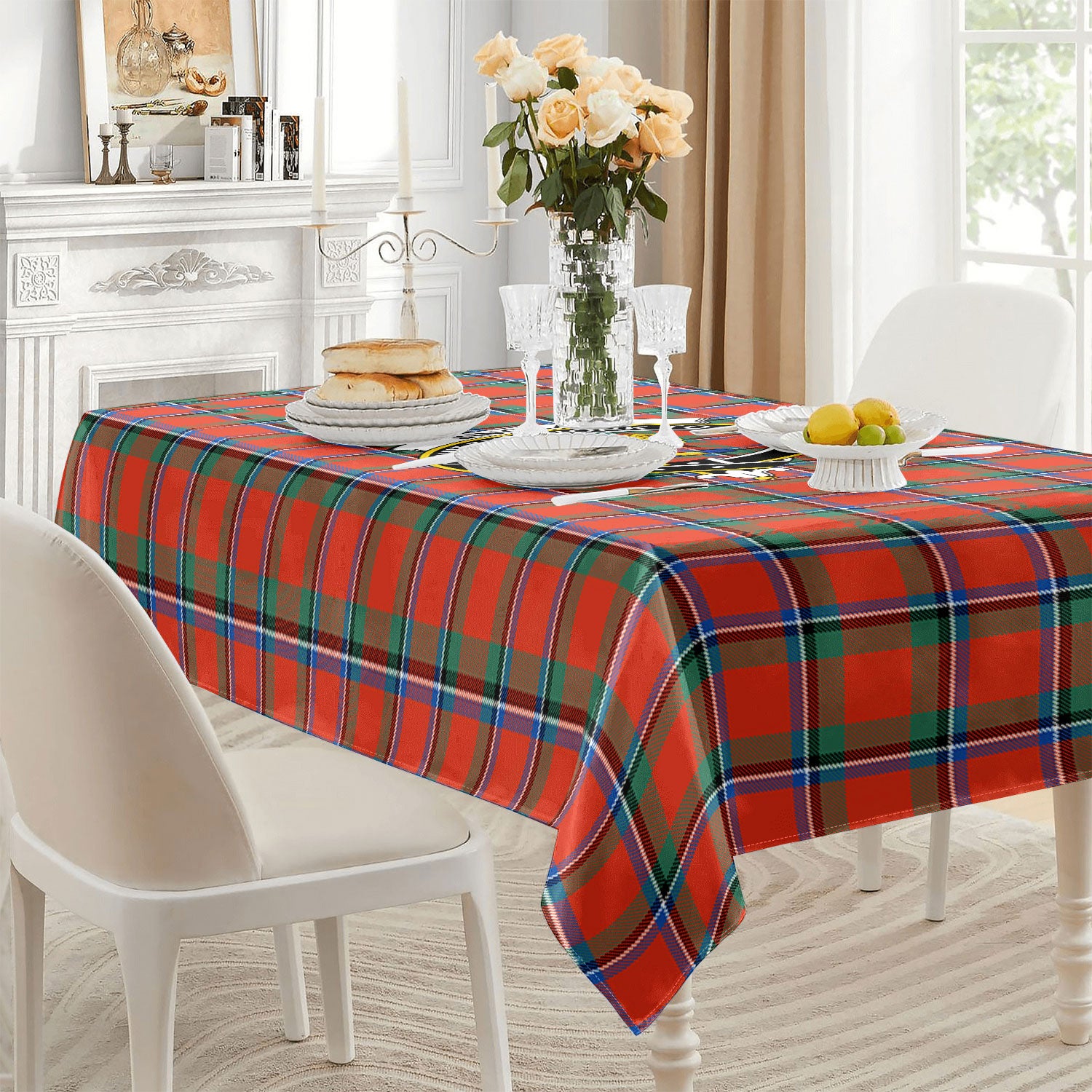 Sinclair Ancient Tartan Crest Tablecloth