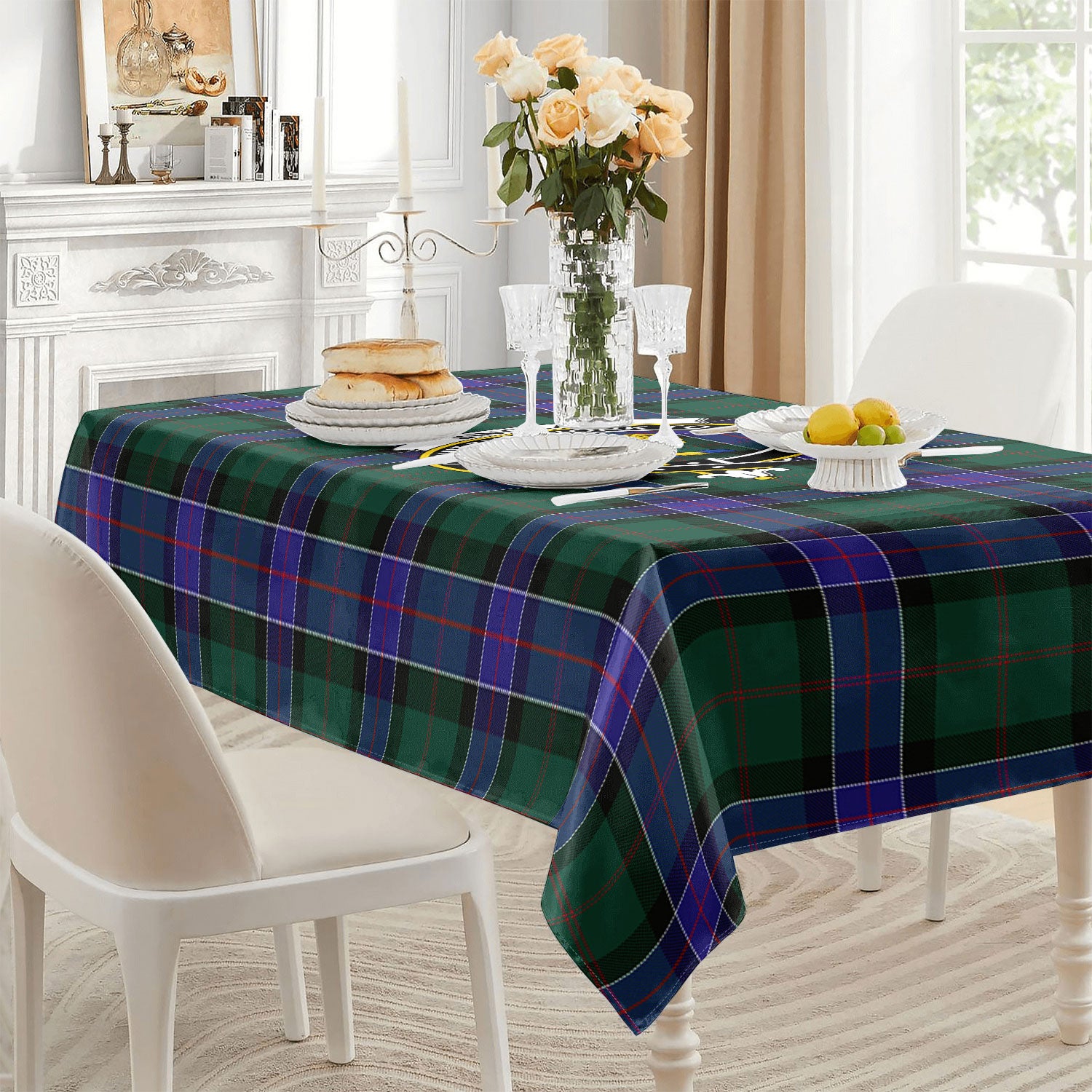 Sinclair Hunting Modern Tartan Crest Tablecloth