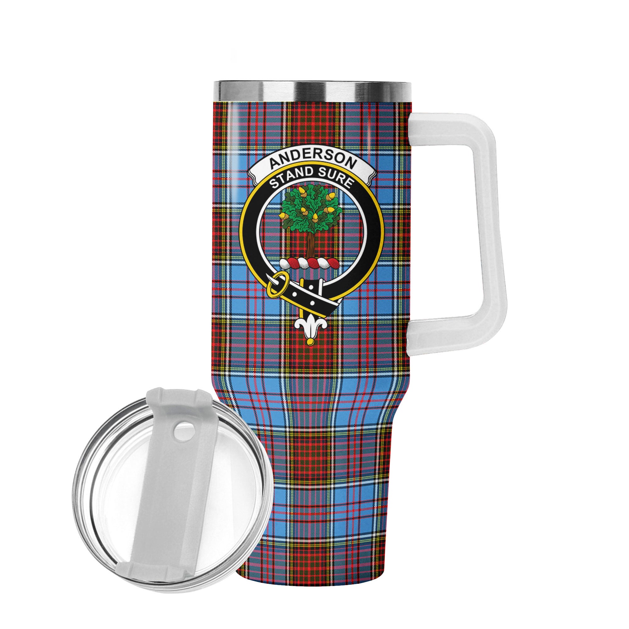 Anderson Modern Tartan Crest 40 oz Insulated Tumbler with Handle
