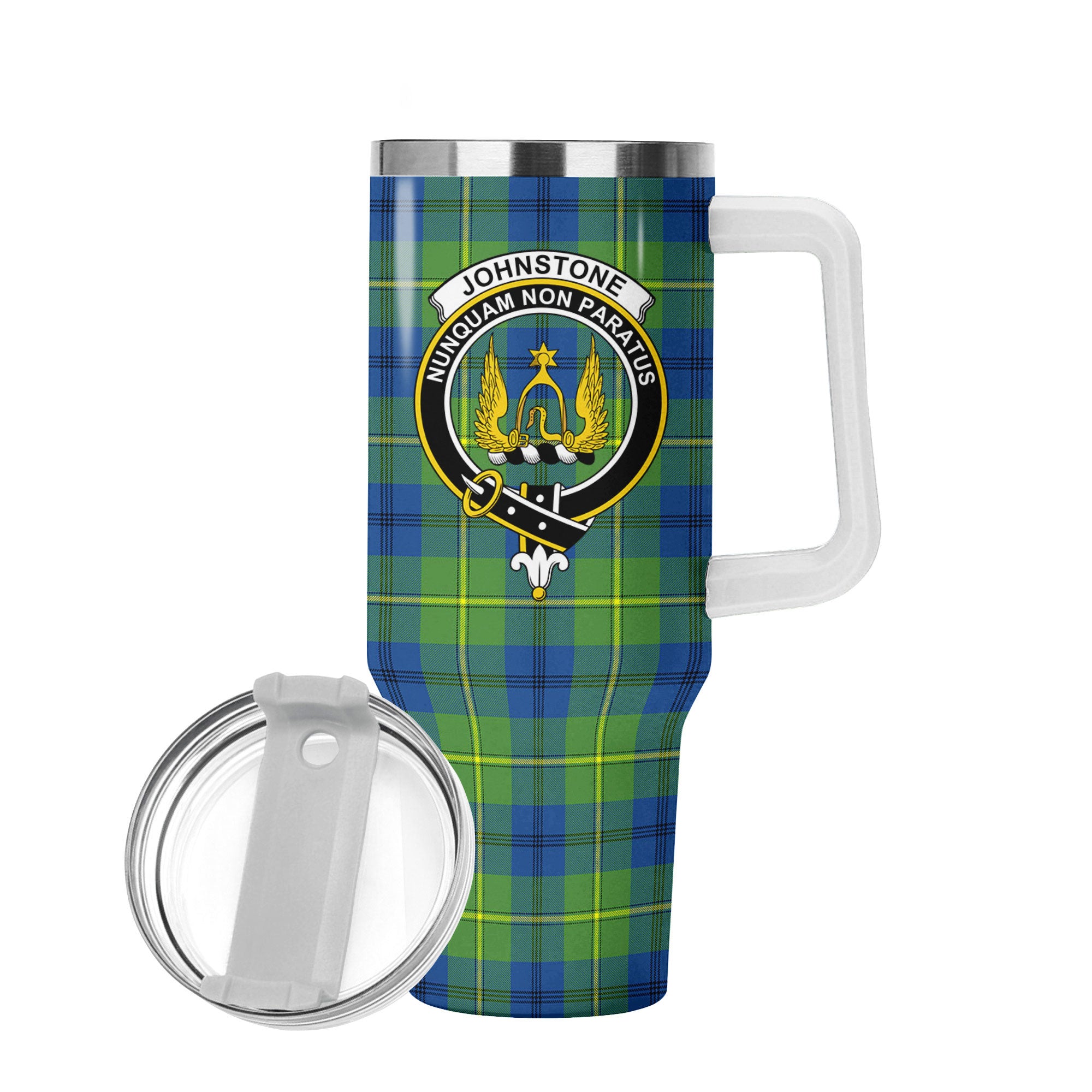 Johnstone Ancient Tartan Crest 40 oz Insulated Tumbler with Handle