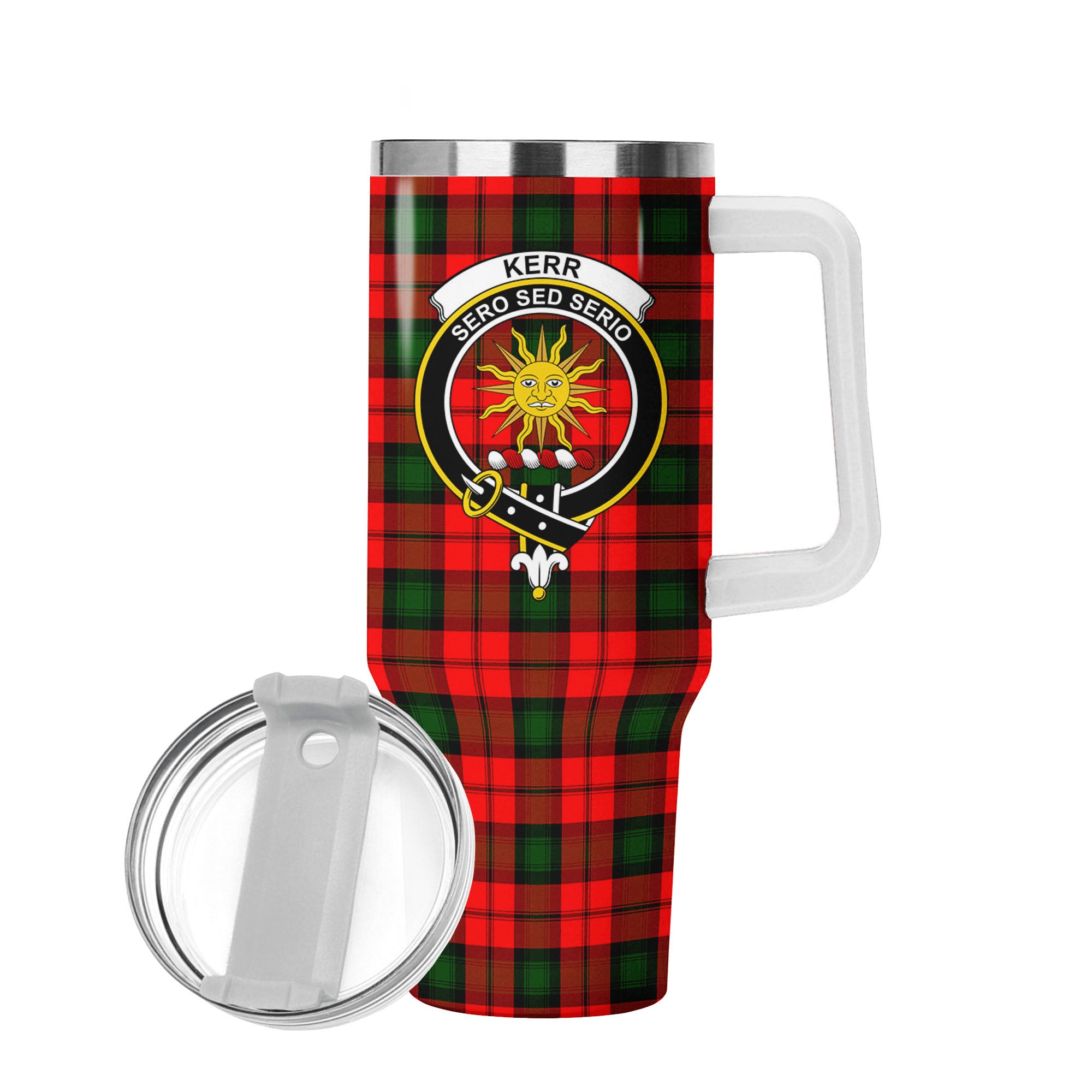 Kerr Modern Tartan Crest 40 oz Insulated Tumbler with Handle