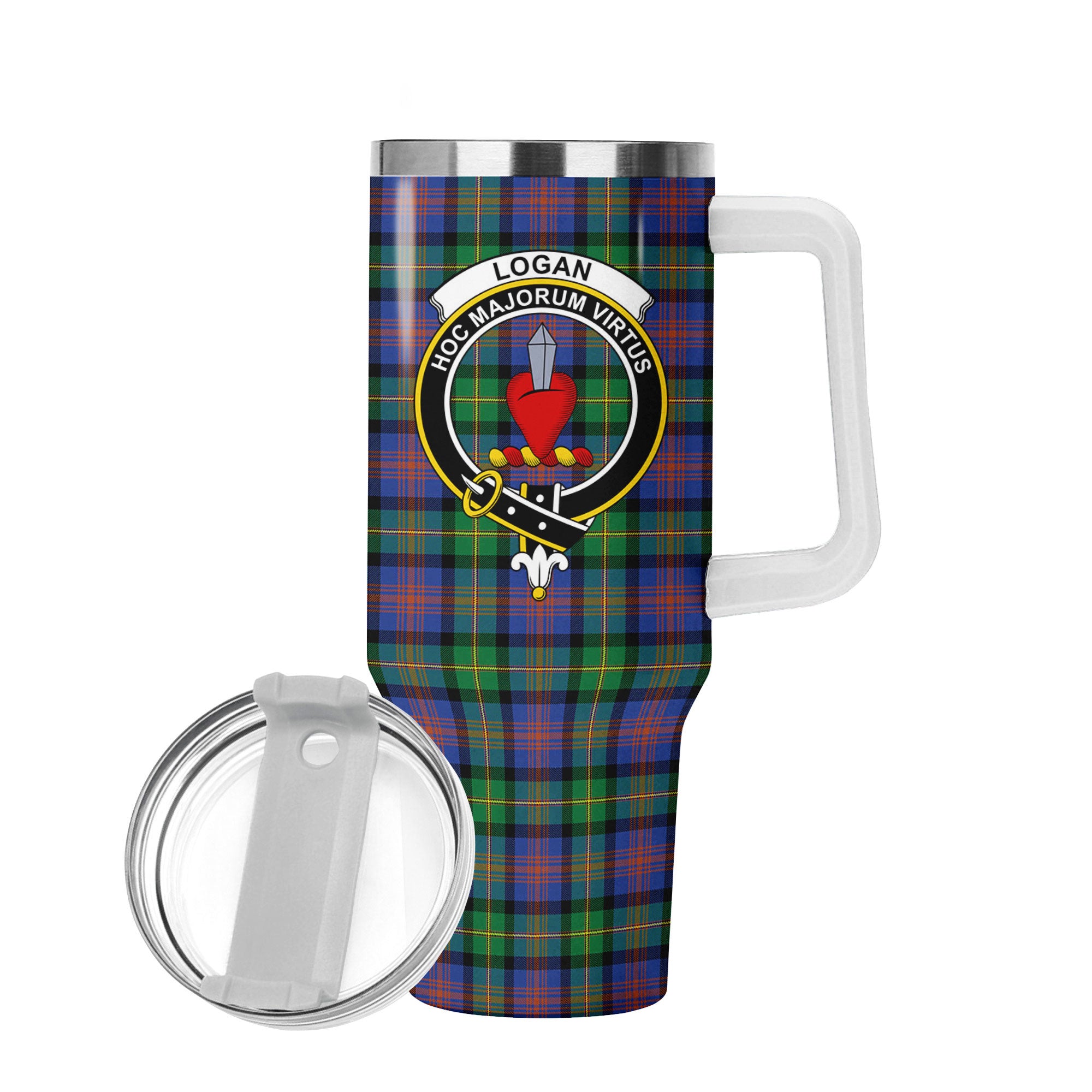 Logan Ancient Tartan Crest 40 oz Insulated Tumbler with Handle