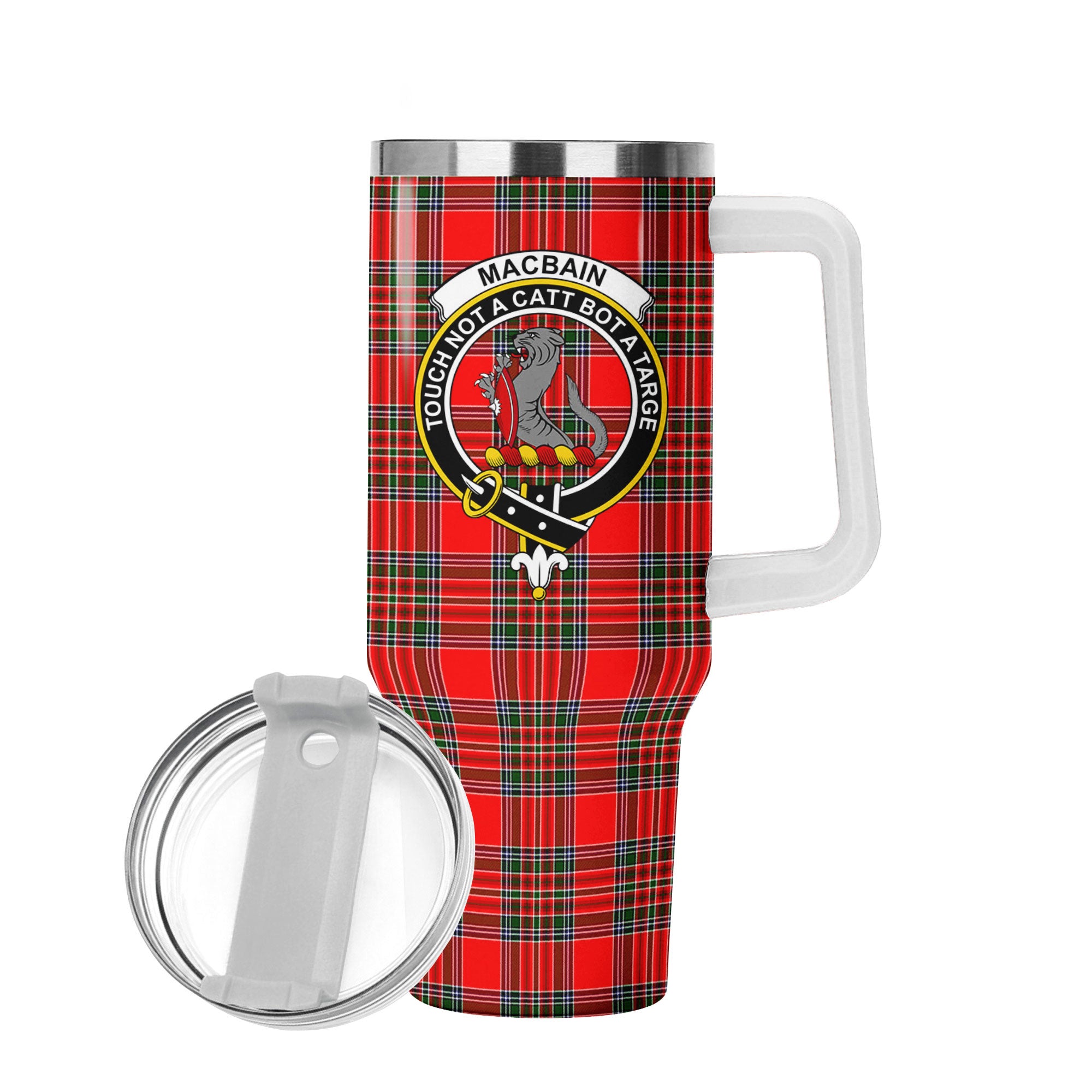 MacBain Tartan Crest 40 oz Insulated Tumbler with Handle