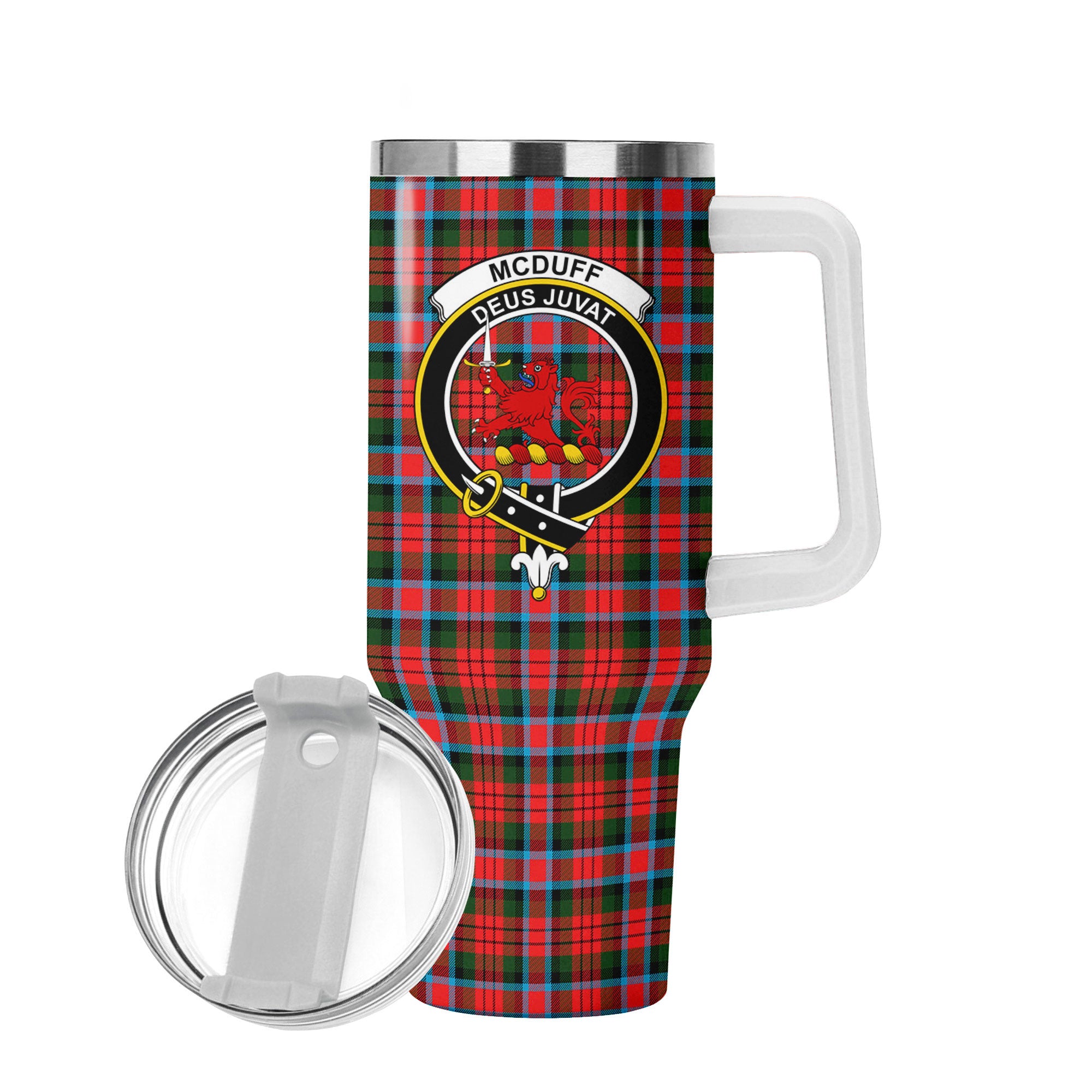 McDuff Modern Tartan Crest 40 oz Insulated Tumbler with Handle