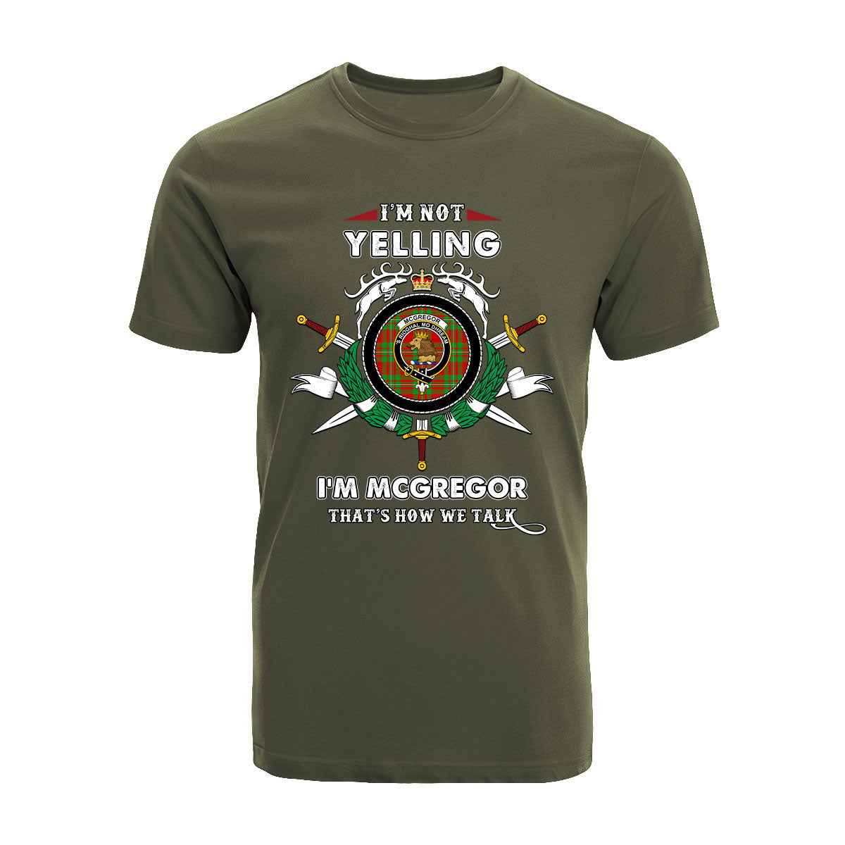 McGregor Modern Tartan Crest T-shirt - I'm not yelling style