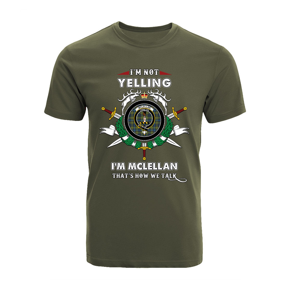 McLellan Tartan Crest T-shirt - I'm not yelling style