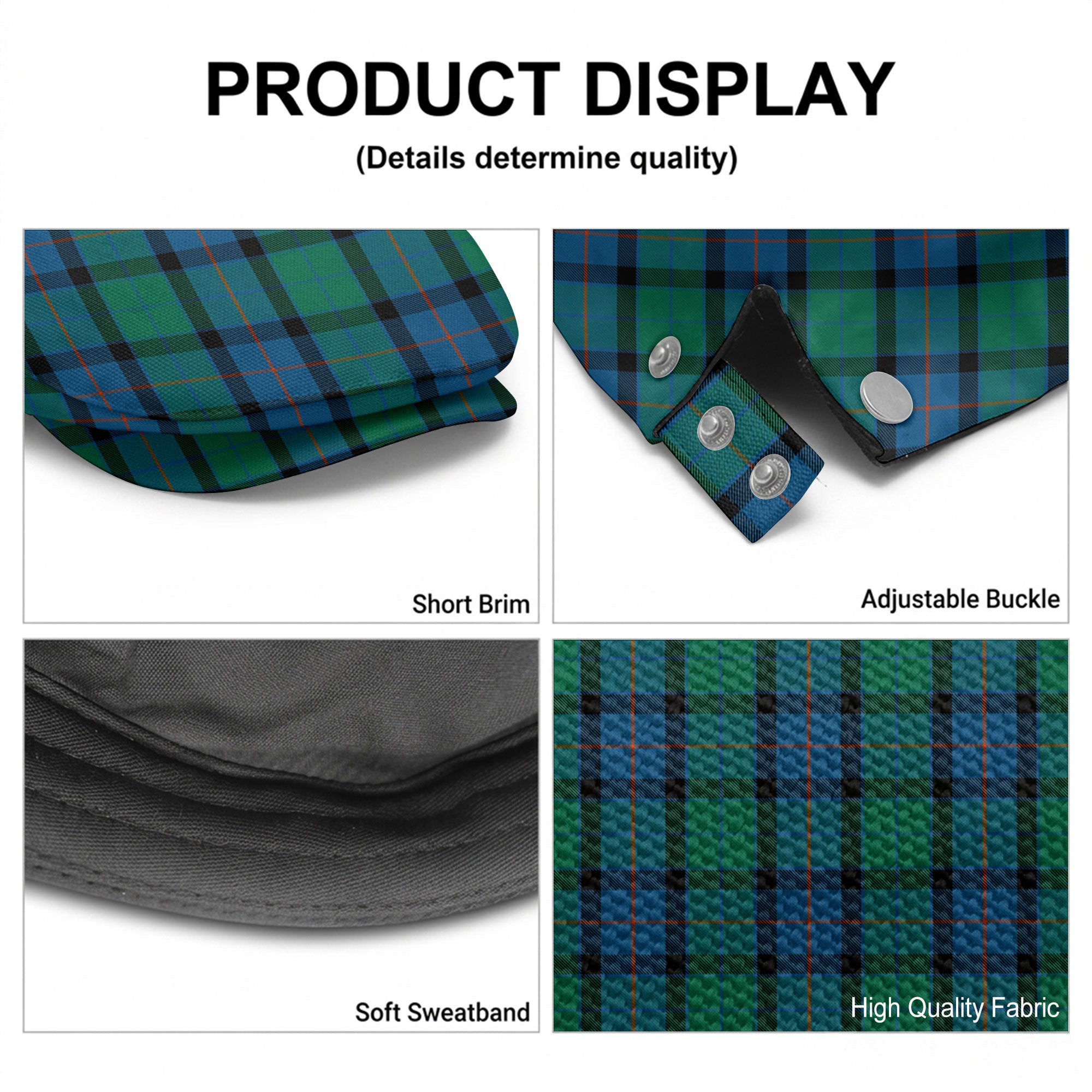 Flower of Scotland Tartan Flat Caps