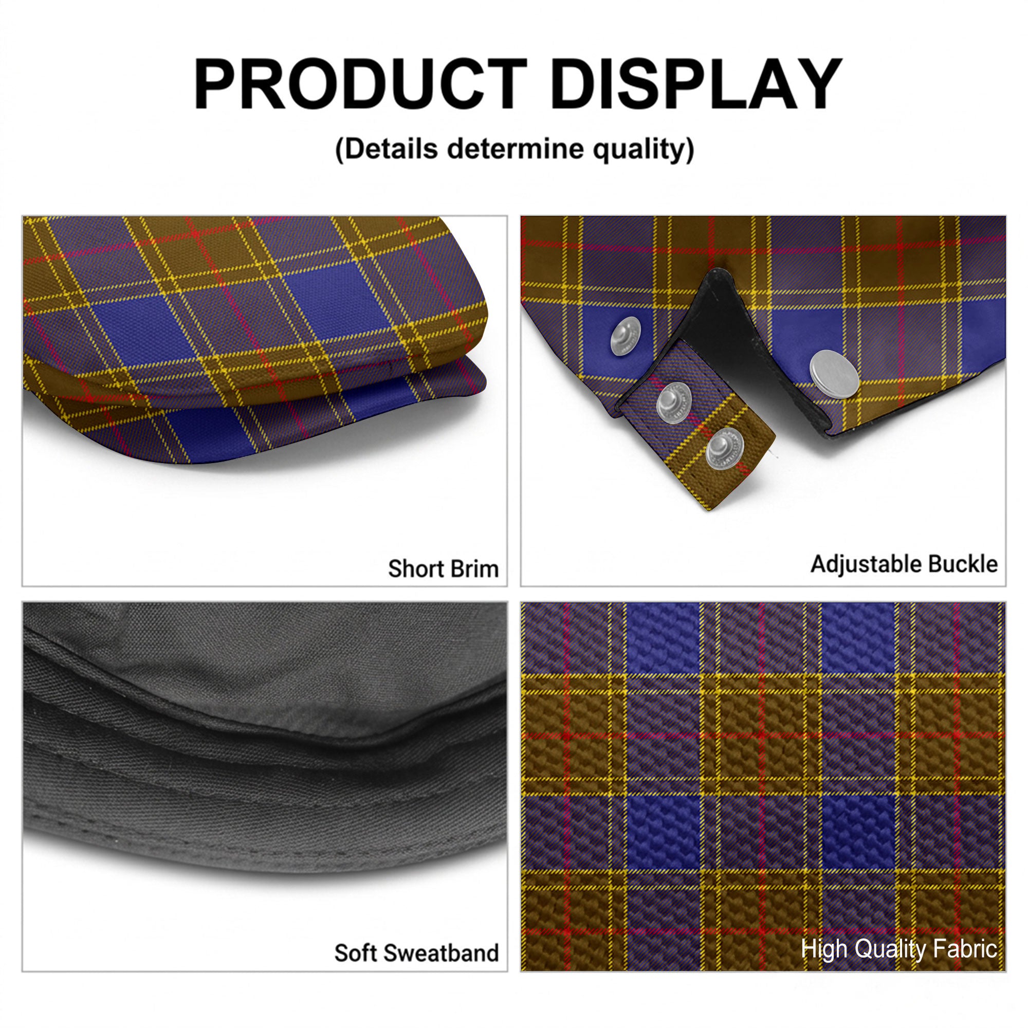 Balfour Modern Tartan Flat Caps