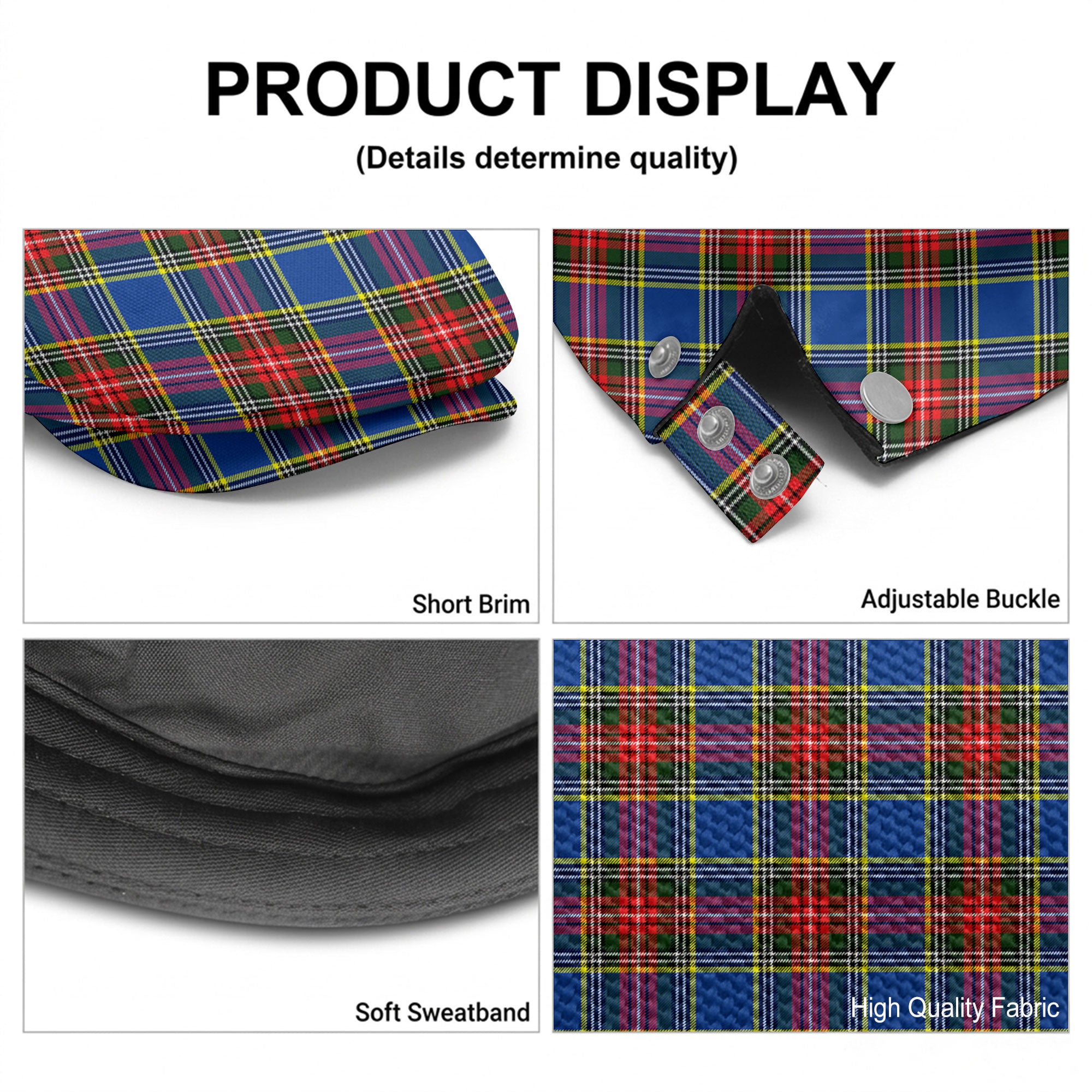 Bethune Modern Tartan Flat Caps