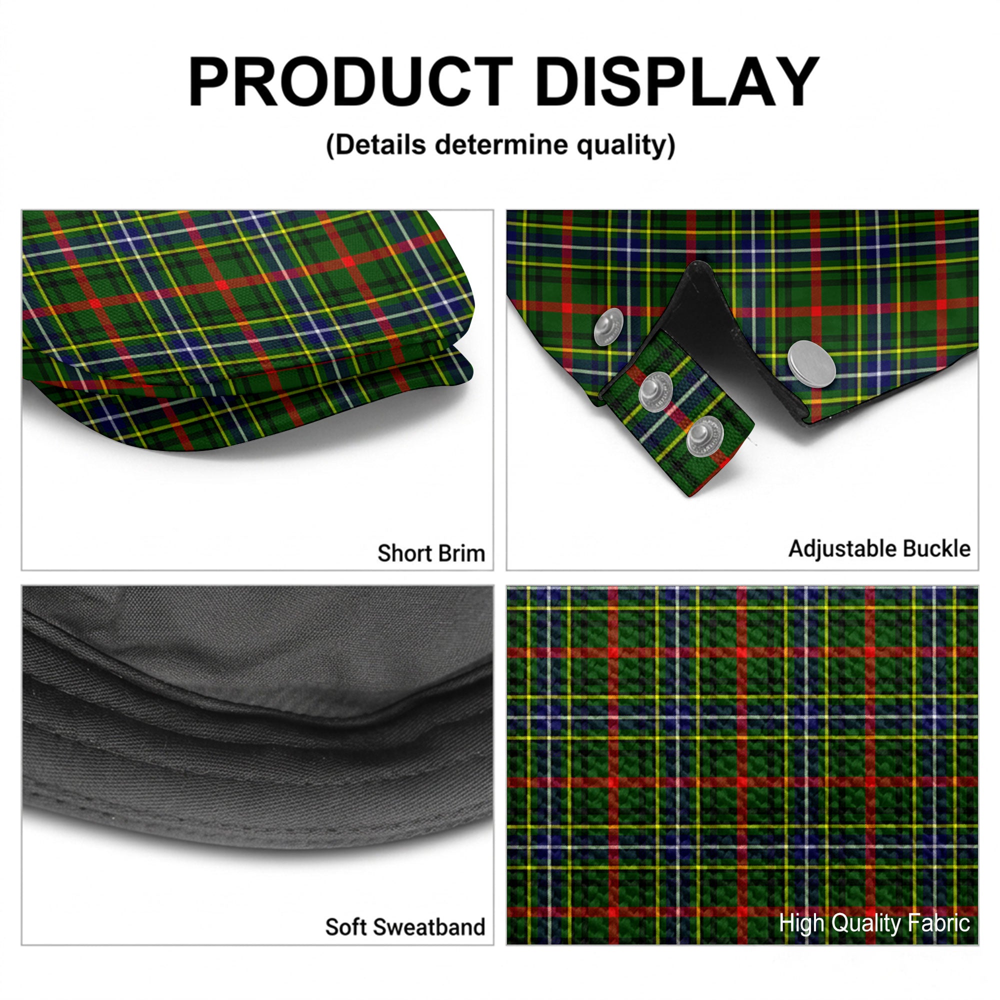 Bisset Tartan Flat Caps