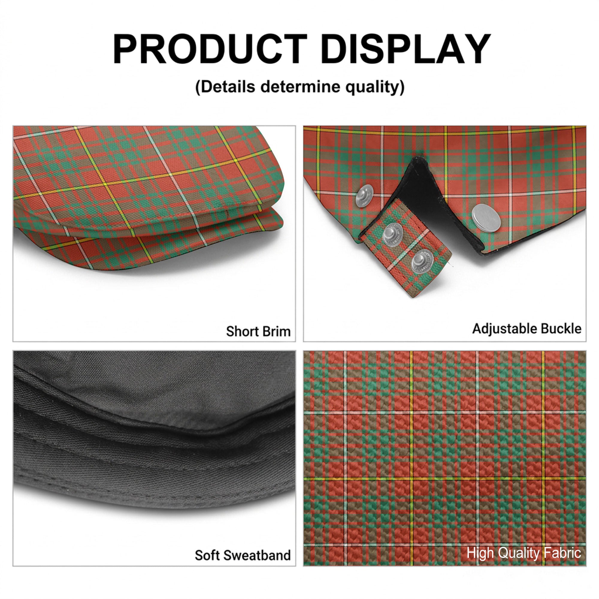 Bruce Ancient Tartan Flat Caps