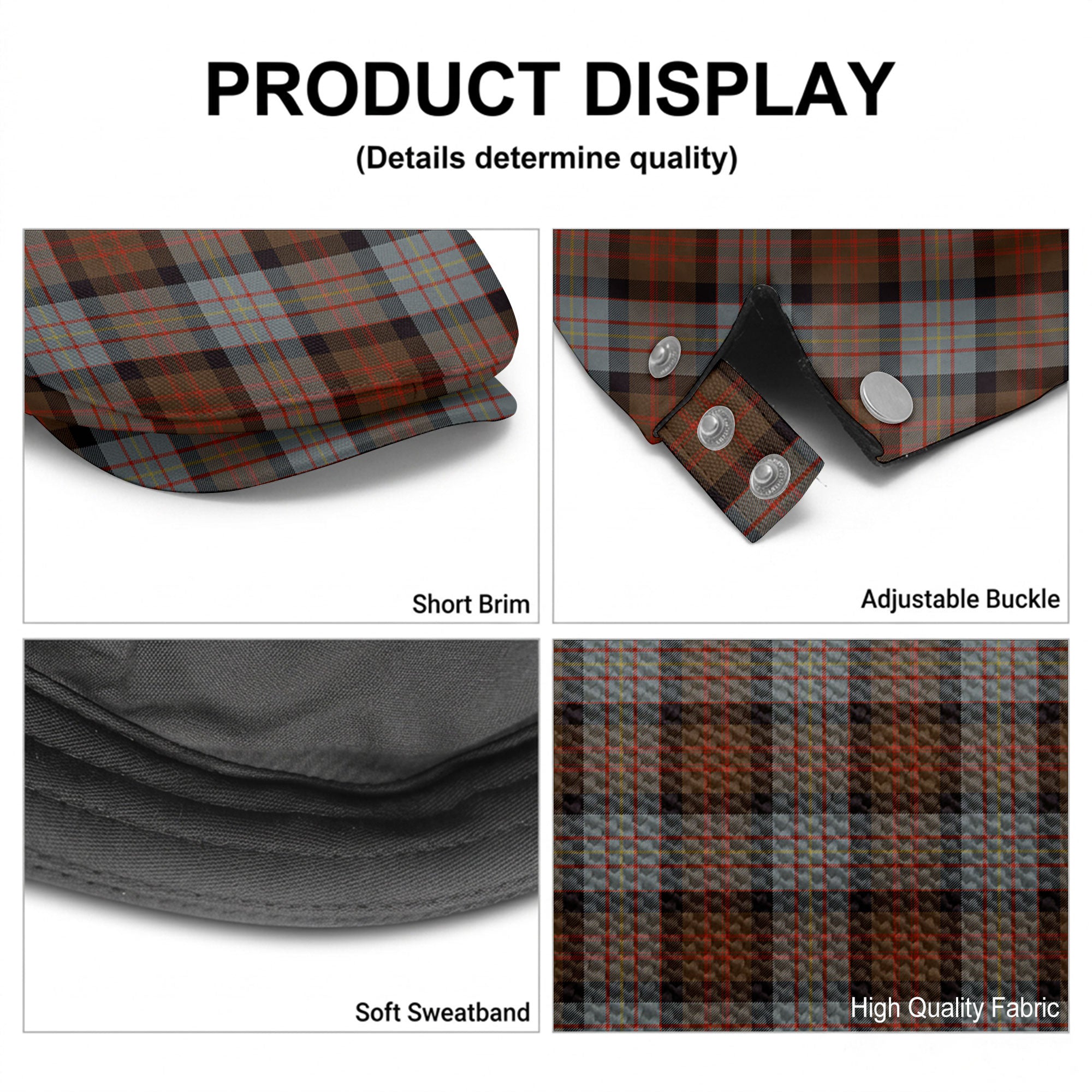 Cameron of Erracht Weathered Tartan Flat Caps