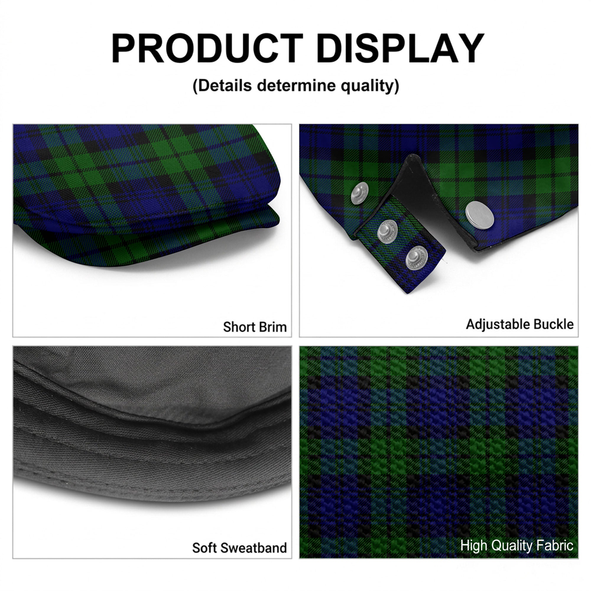 Campbell Modern Tartan Flat Caps